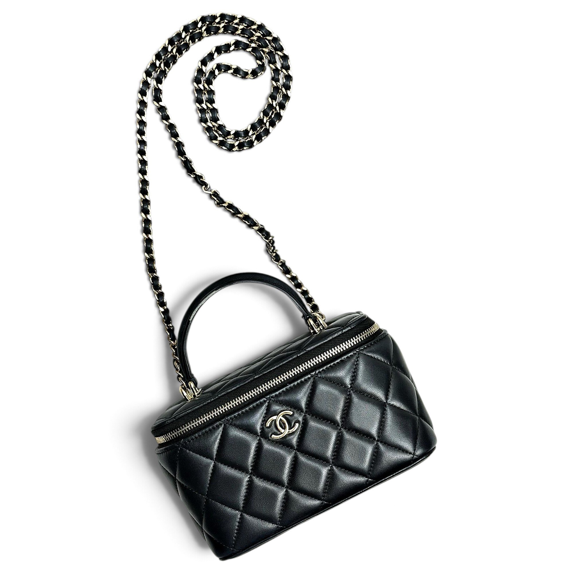 Trendy CC Vanity leather handbag
