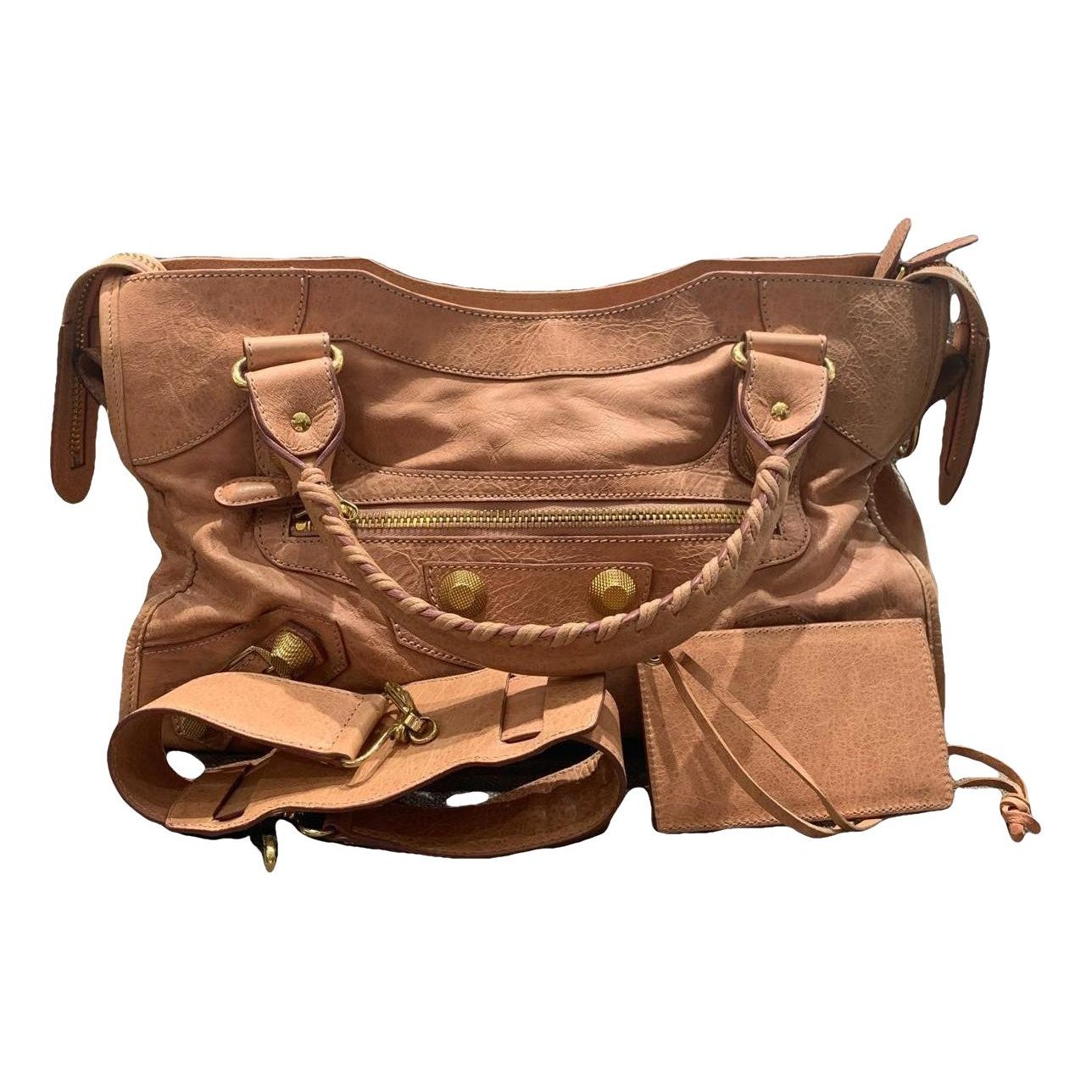 City leather handbag