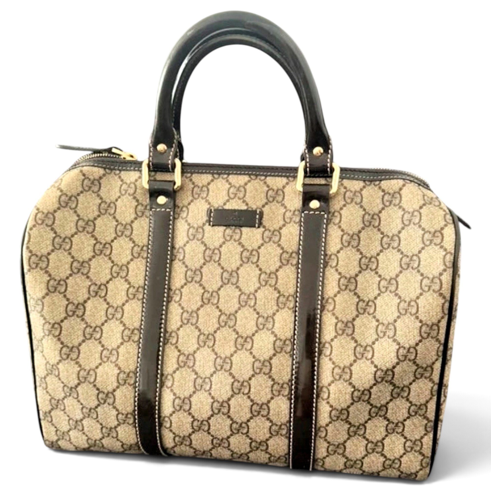 Boston leather bowling bag