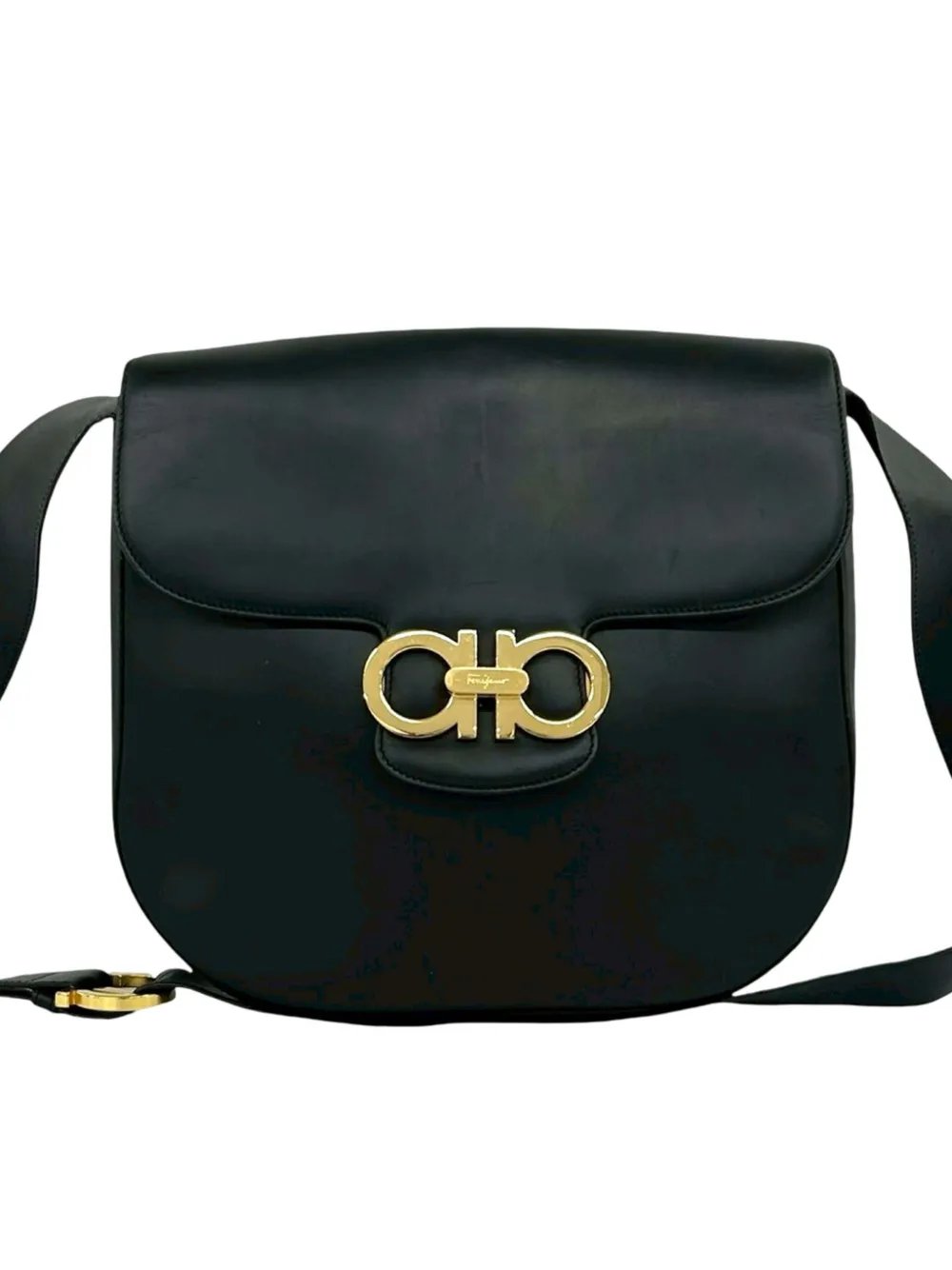 1990-2000 Leather Gancini Flap crossbody bag