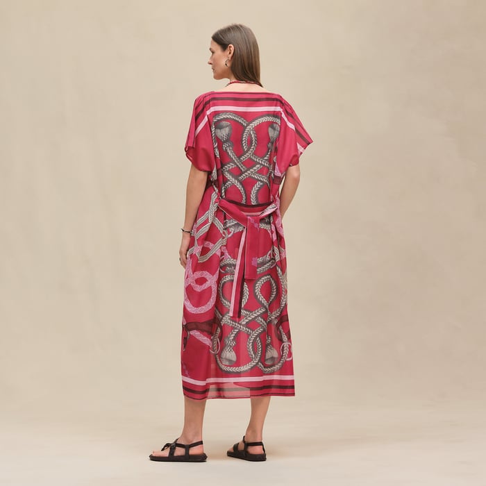 Rose Framboise "Palefroi Remix" Maxi Beach Caftan