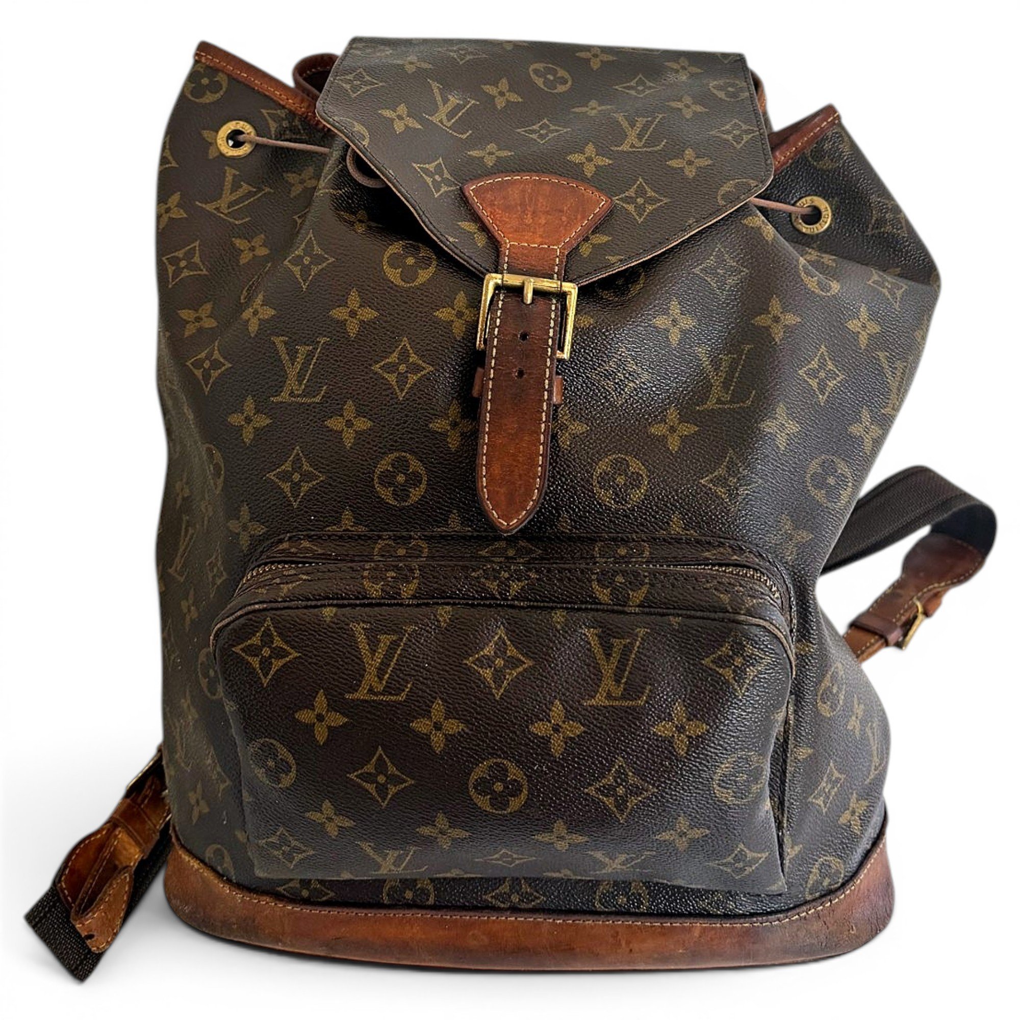 Montsouris Vintage leather backpack