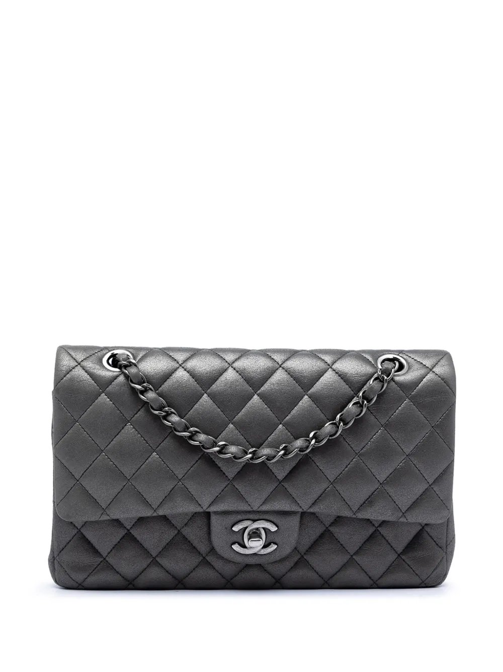 2014 Medium Classic Iridescent Lambskin Double Flap shoulder bag