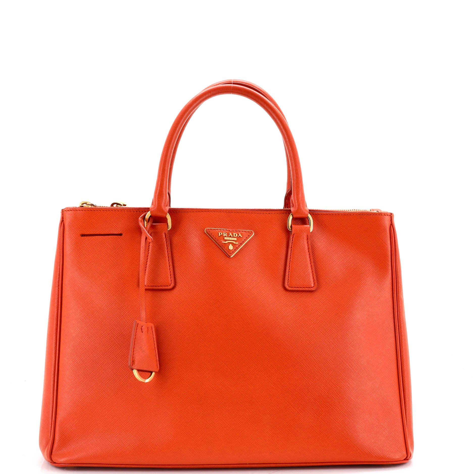Double Zip Lux Tote Saffiano Leather Medium