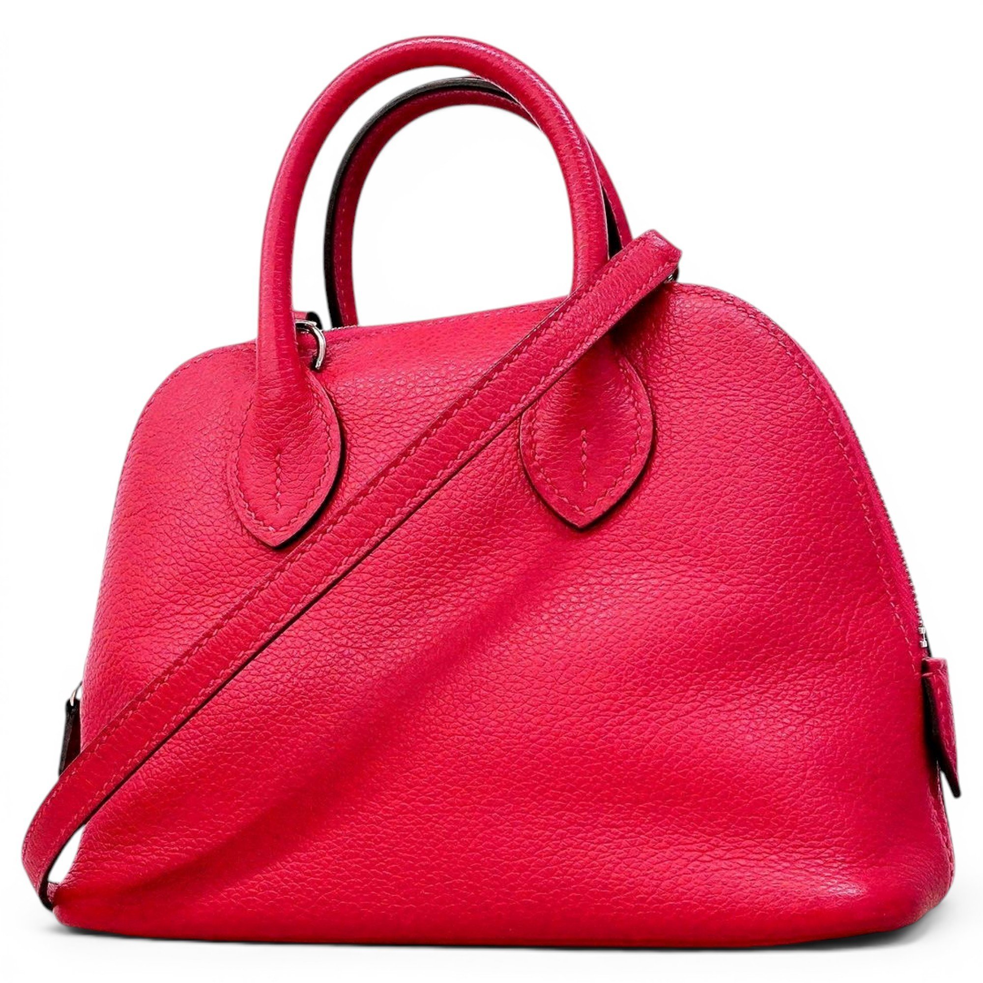 Hermes Bolide Handbag Framboise Evercolor Leather 1923