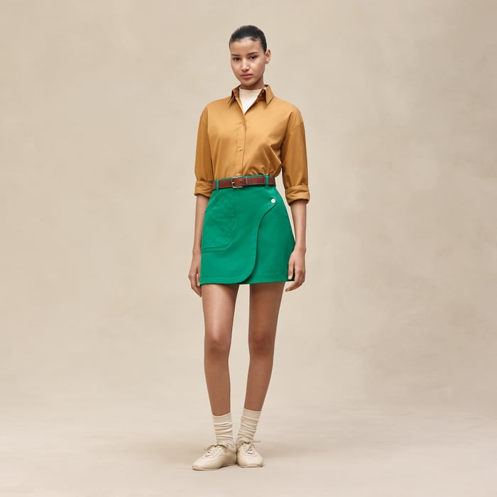 Vert Cabane Wrap Miniskirt