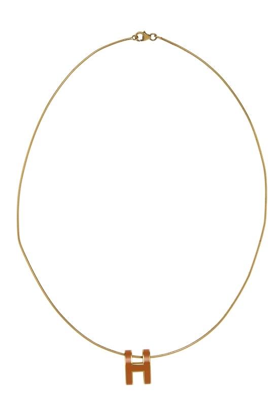 Orange Pop H Necklace
