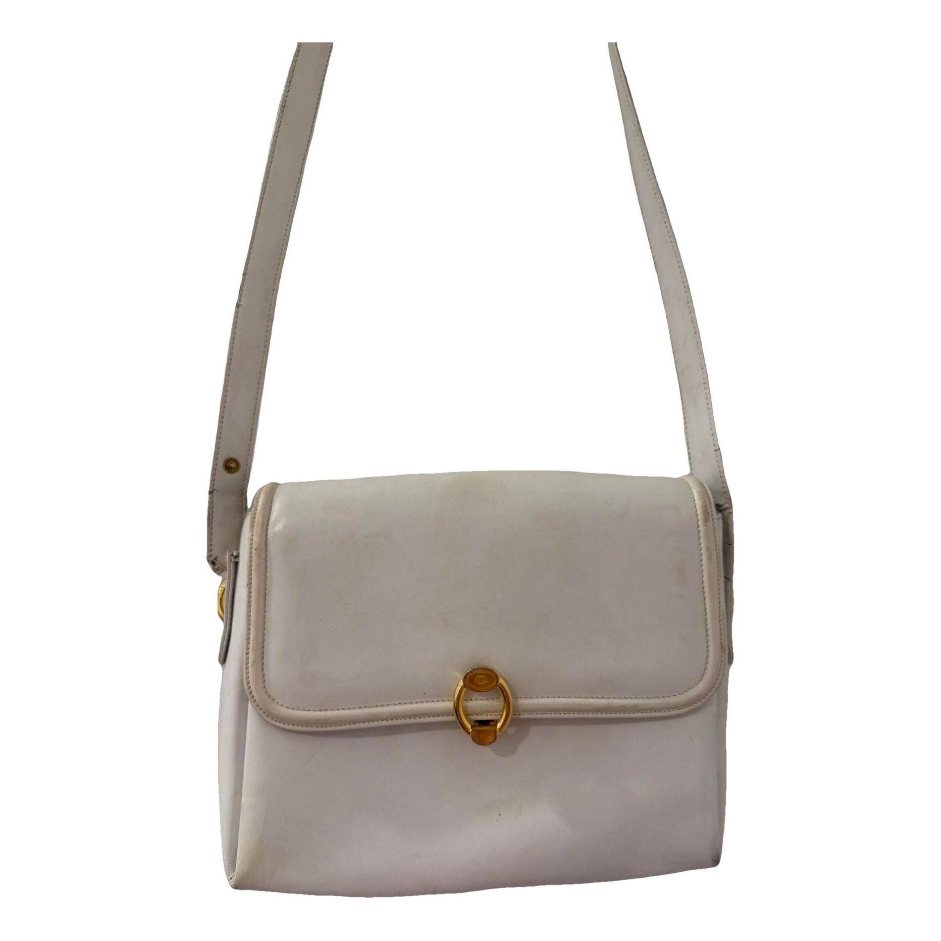 Interlocking leather crossbody bag