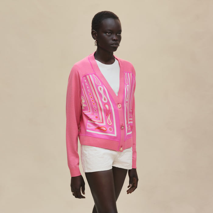 Rose Sakura "Candy Libris" Long-sleeve Twillaine Cardigan