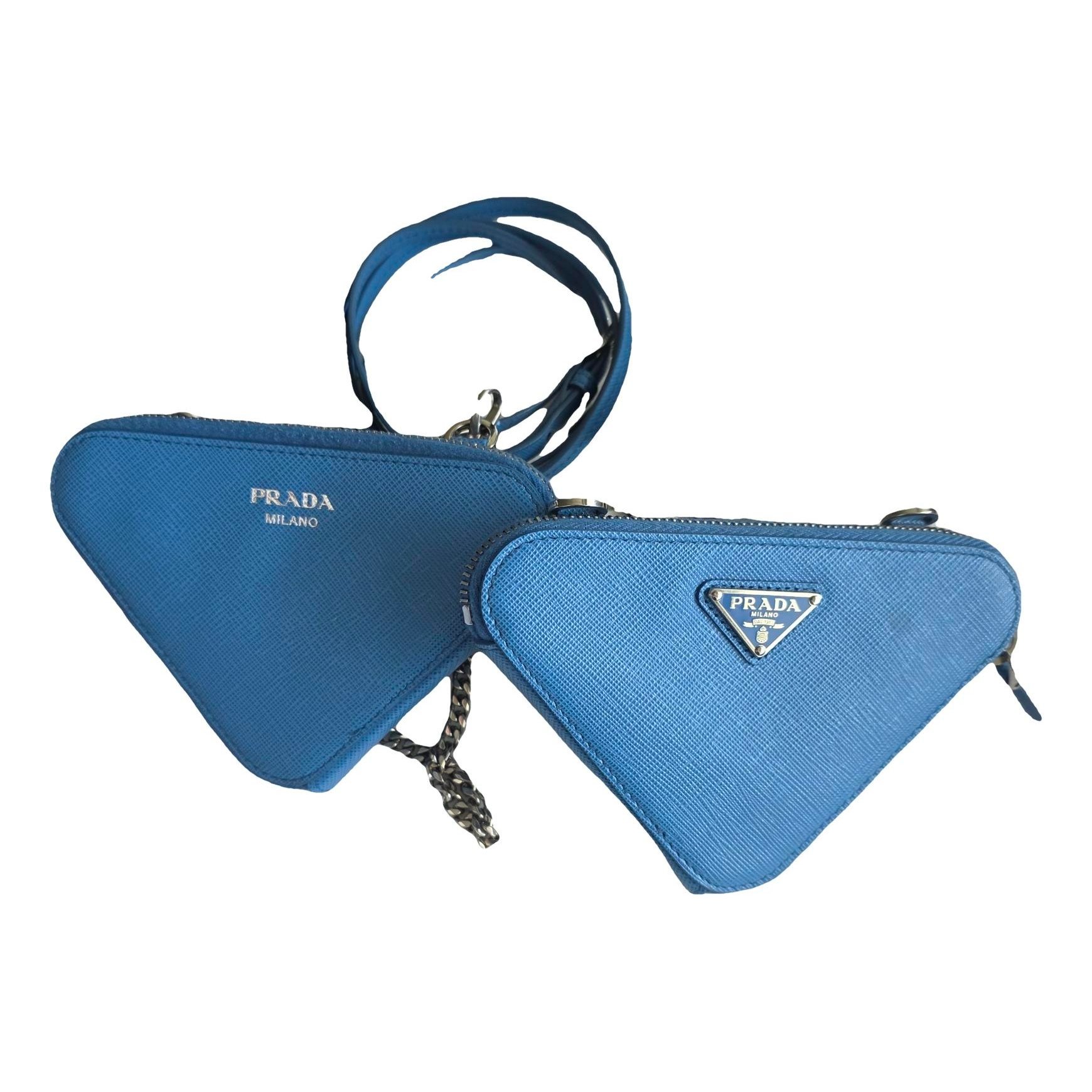 Triangle leather mini bag