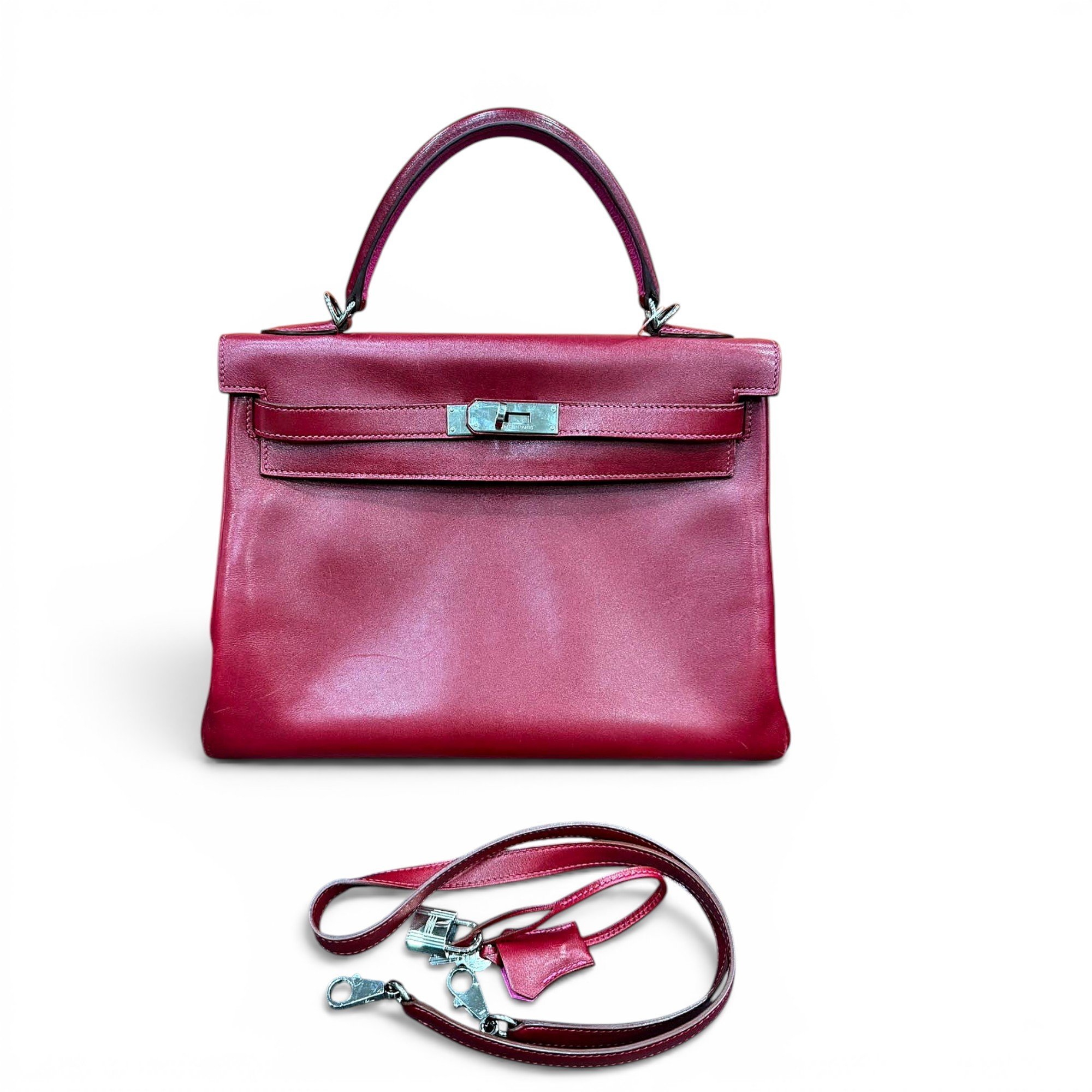 Hermes Kelly 32 Handbag Box Calf Leather 2011