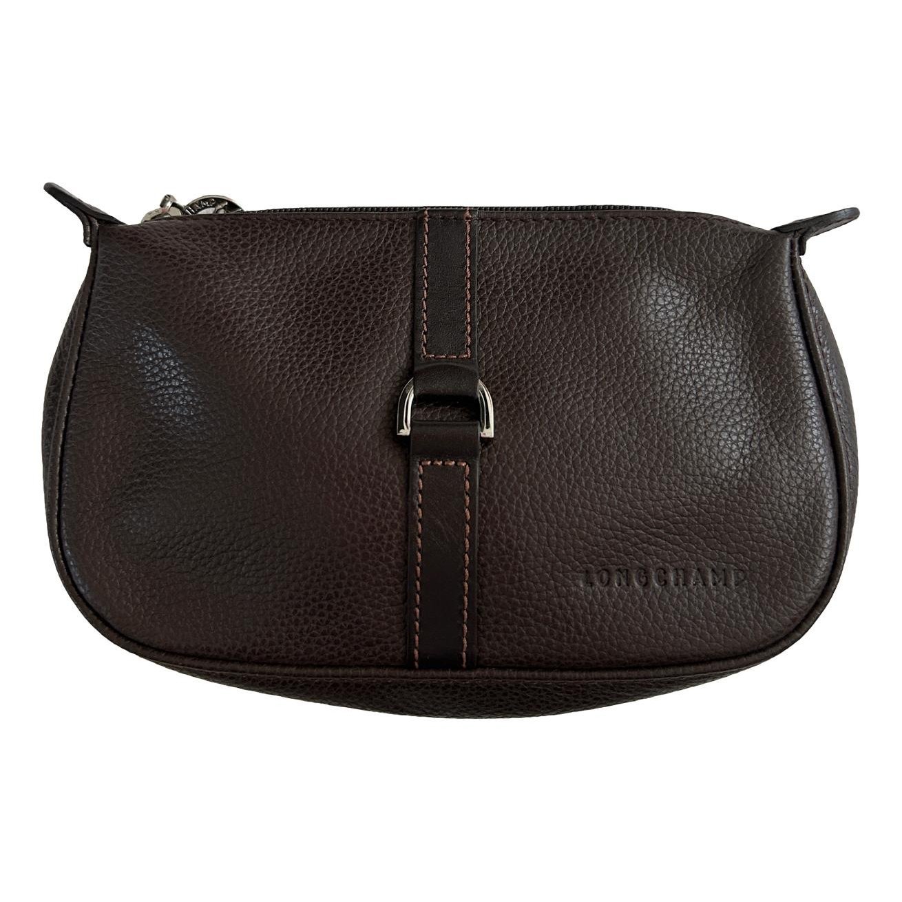Leather clutch bag
