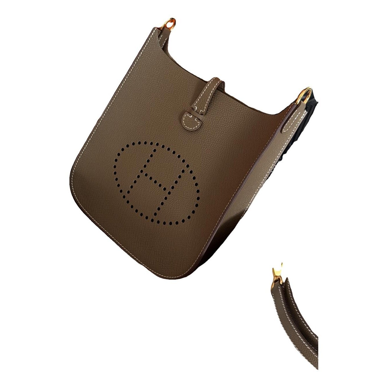 Hermes Evelyne Handbag Etoupe Epsom Leather