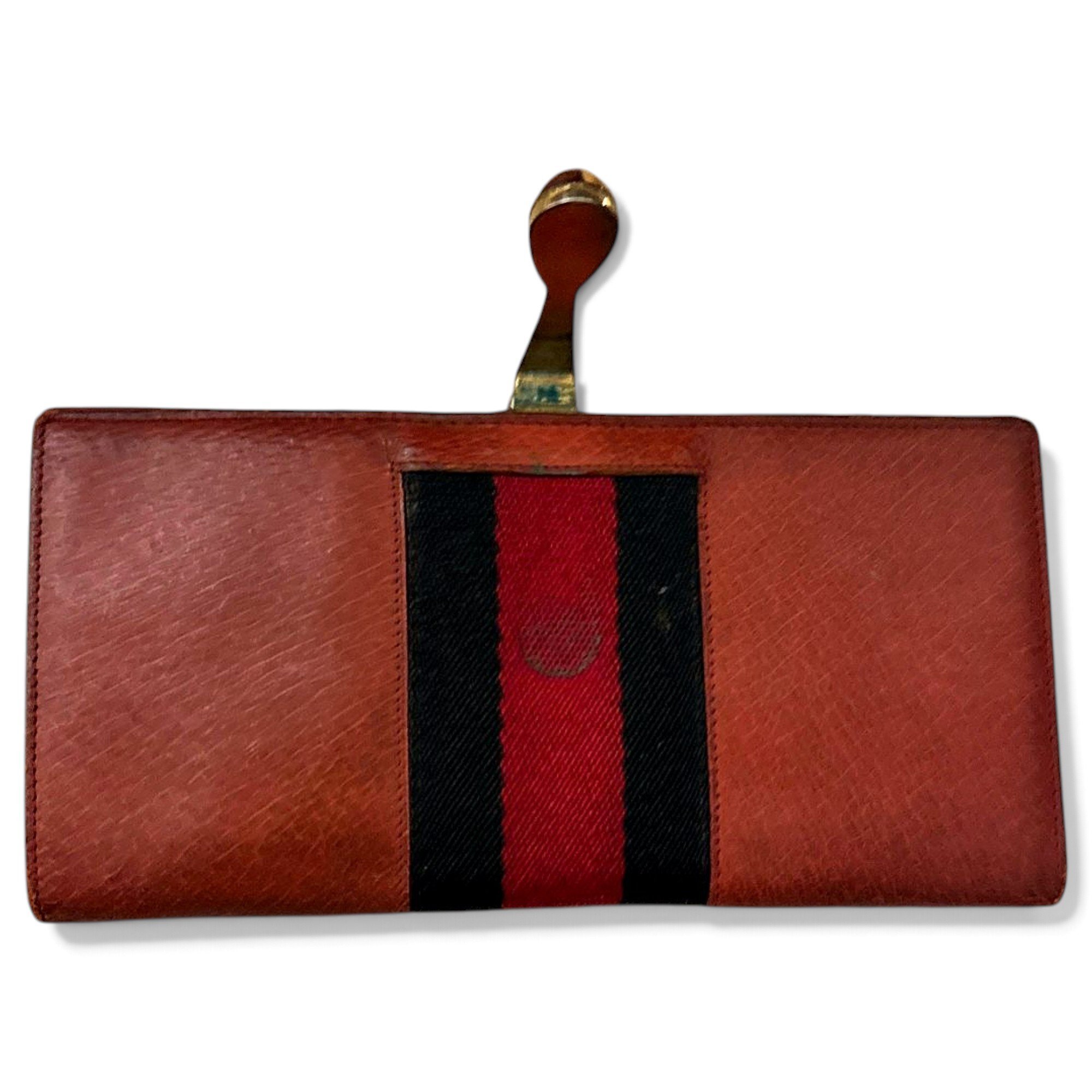 Leather clutch bag