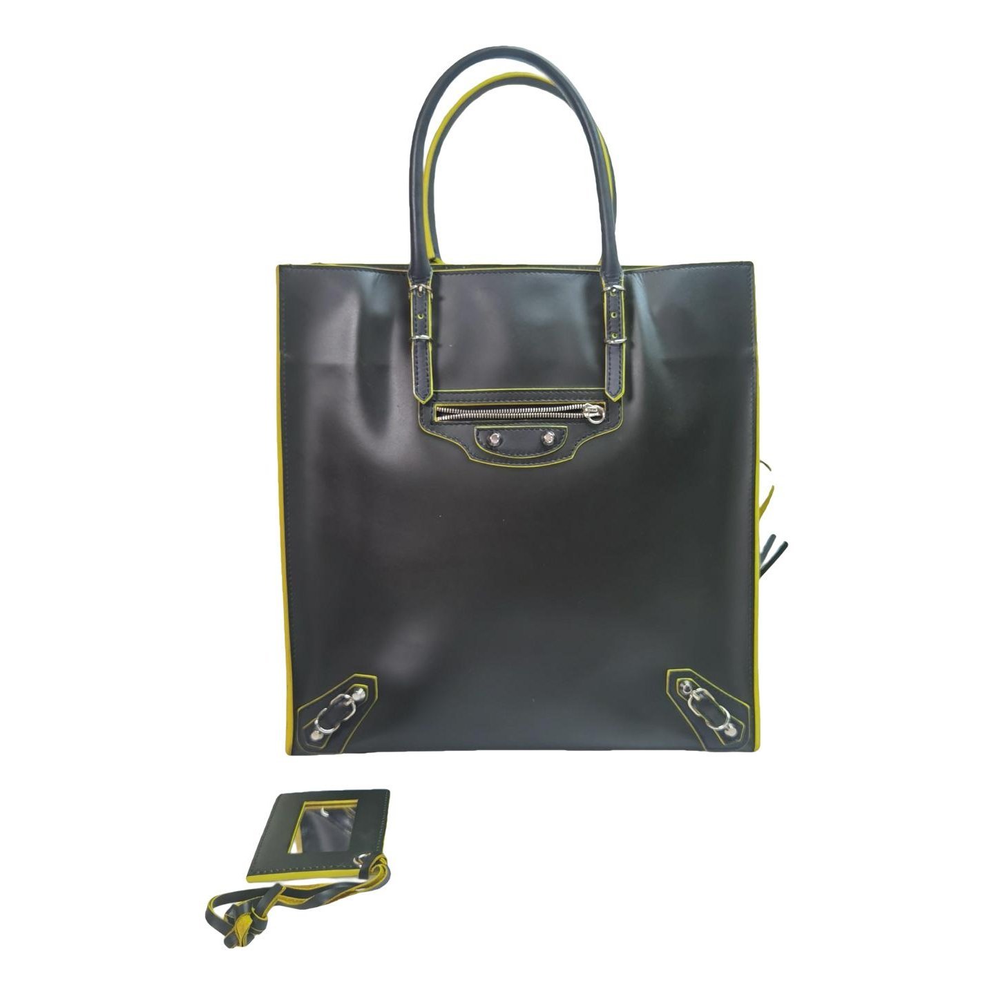 Papier leather handbag