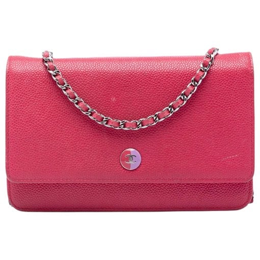Wallet On Chain leather crossbody bag