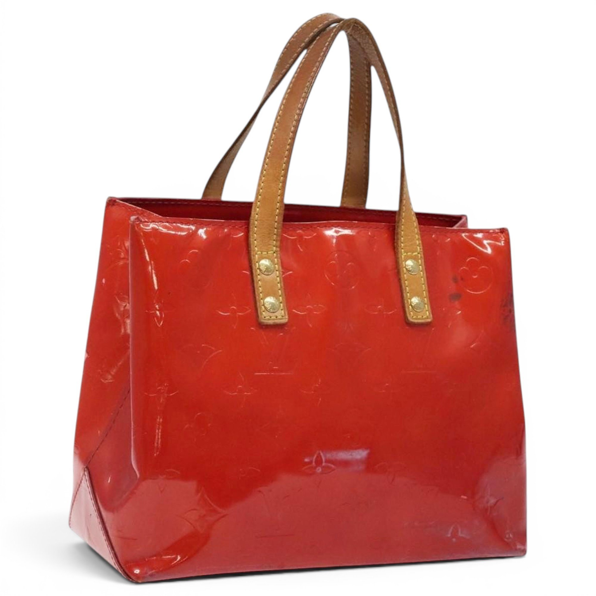 Reade patent leather handbag