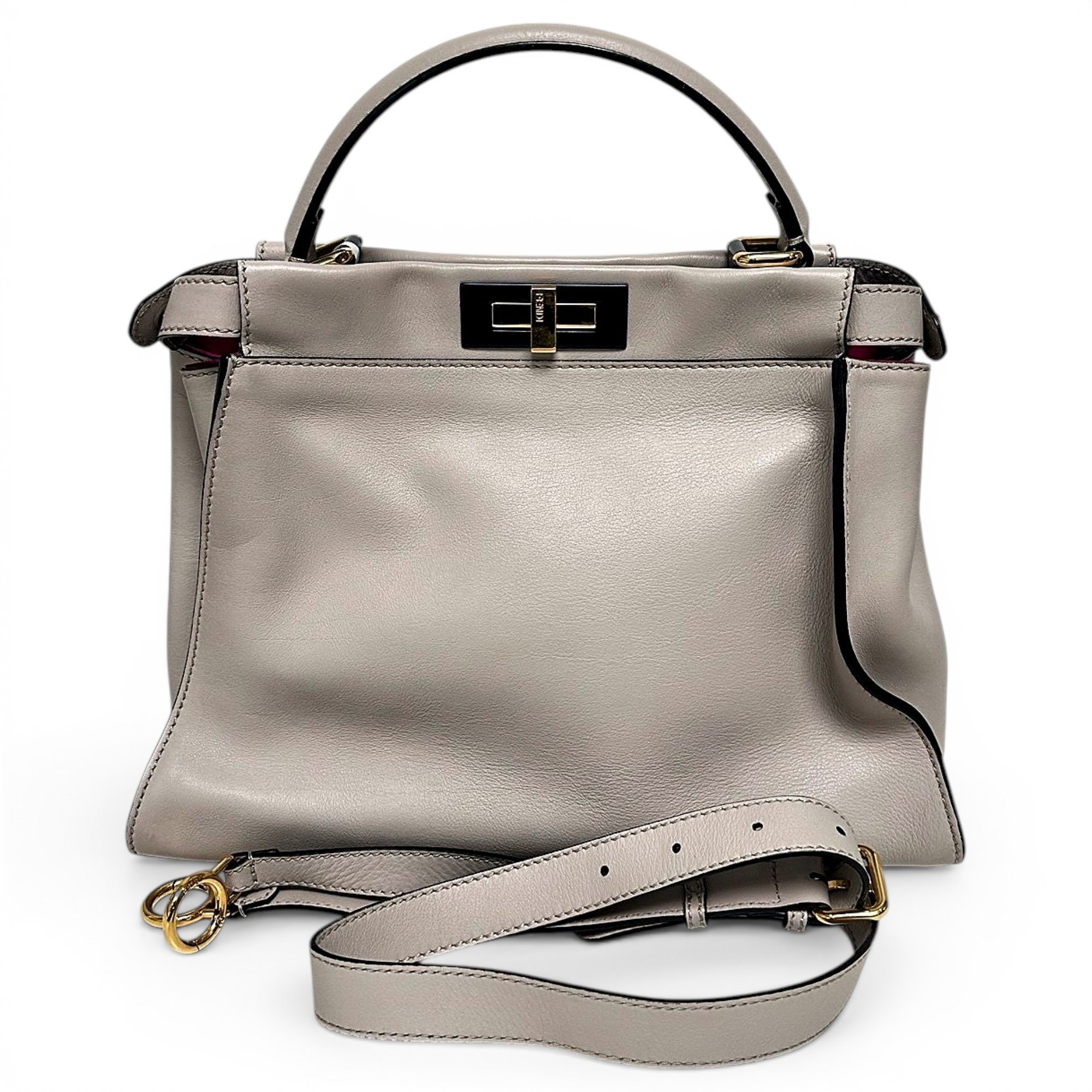 Peekaboo leather handbag