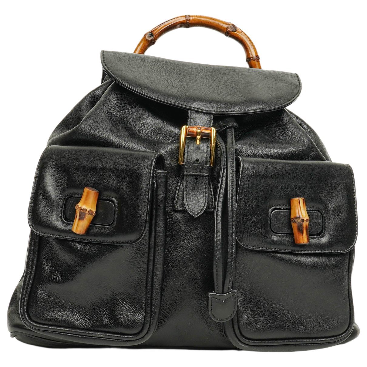 Vintage Bamboo leather backpack