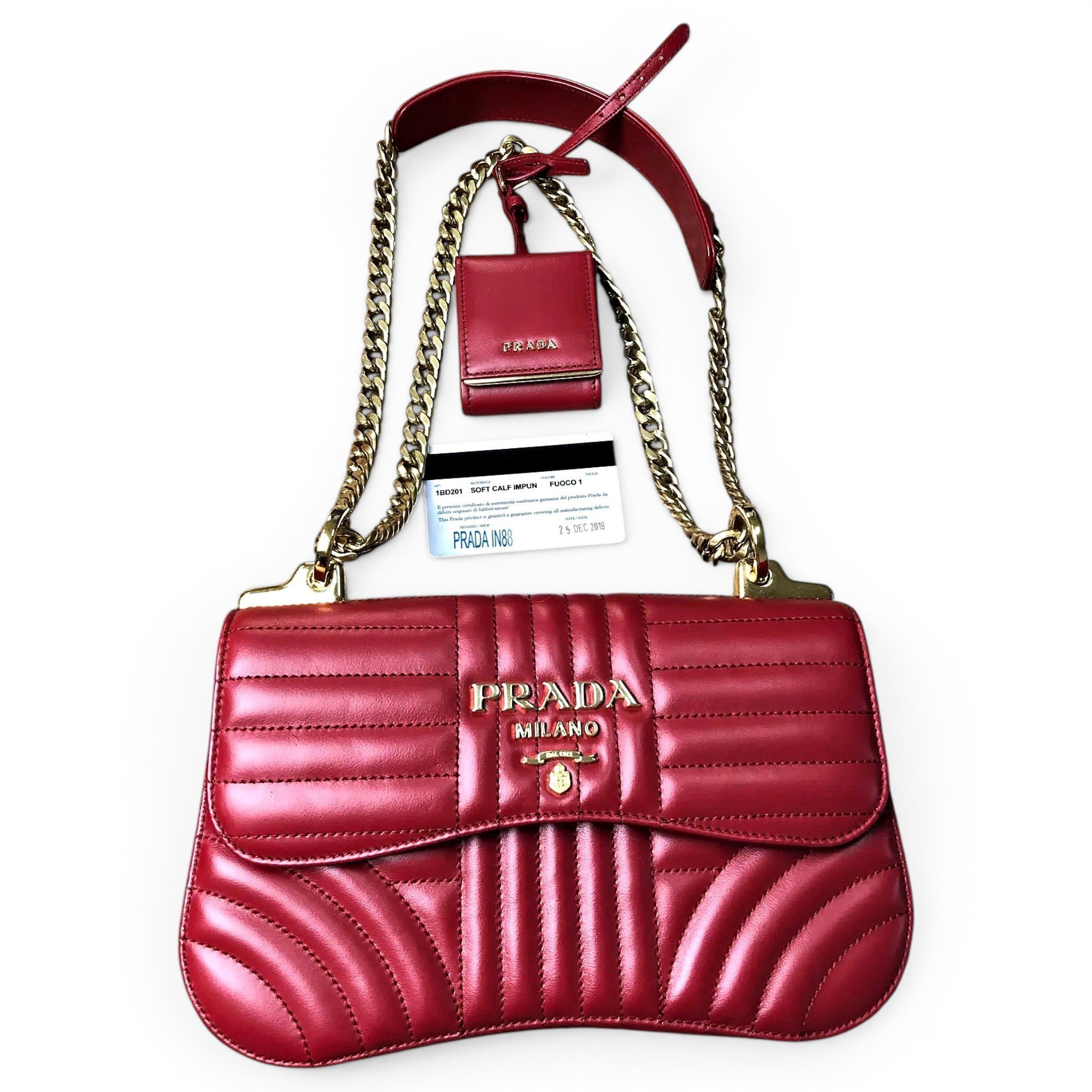 Diagramme leather crossbody bag
