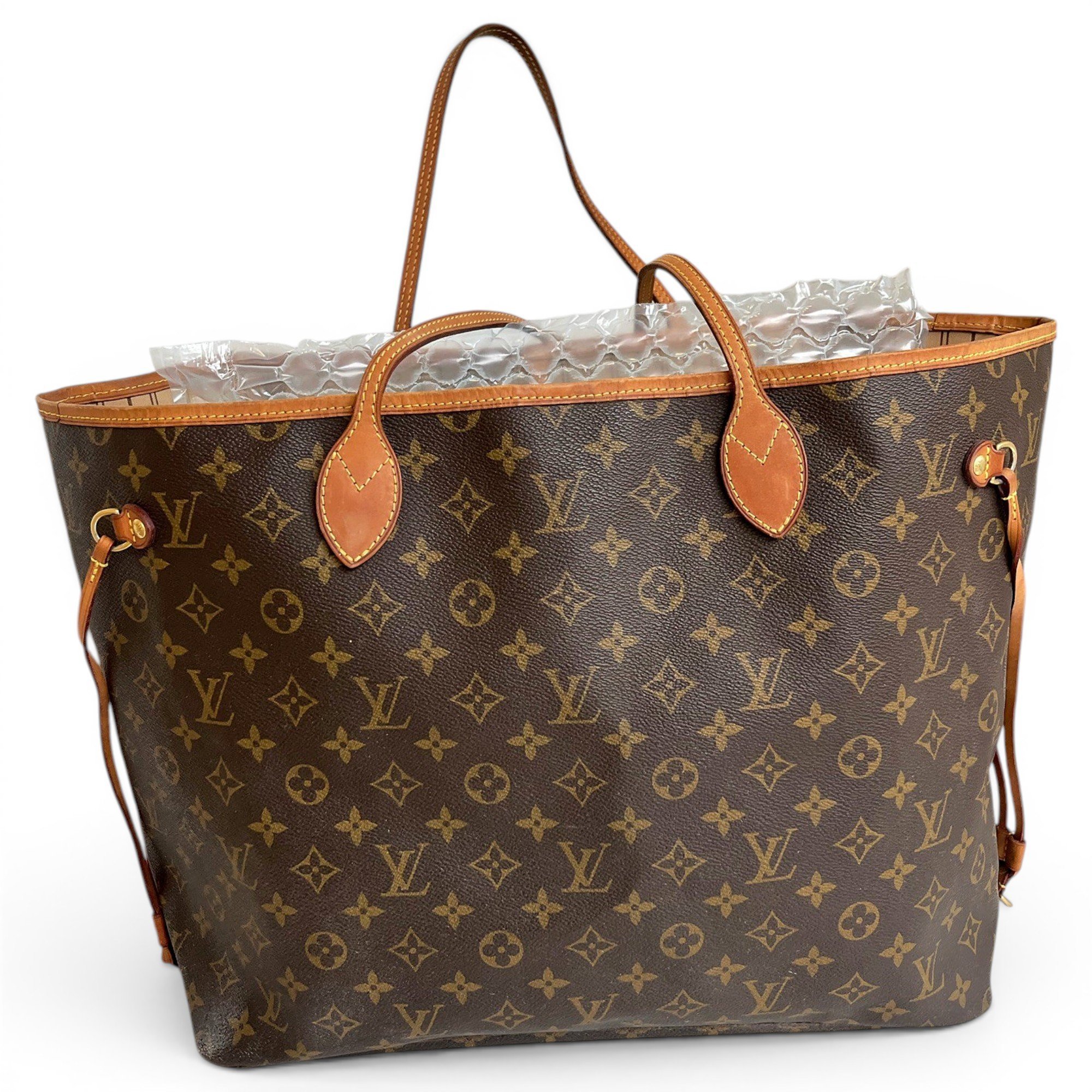 Louis Vuitton Neverfull leather handbag