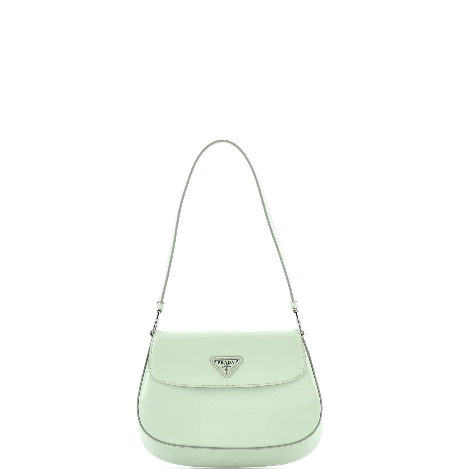 Prada Cleo Flap Shoulder Bag Spazzolato Leather Small