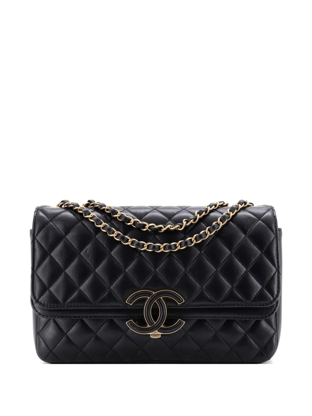 CC Chic Double Flap Bag Quilted Lambskin Medium crossbody bag