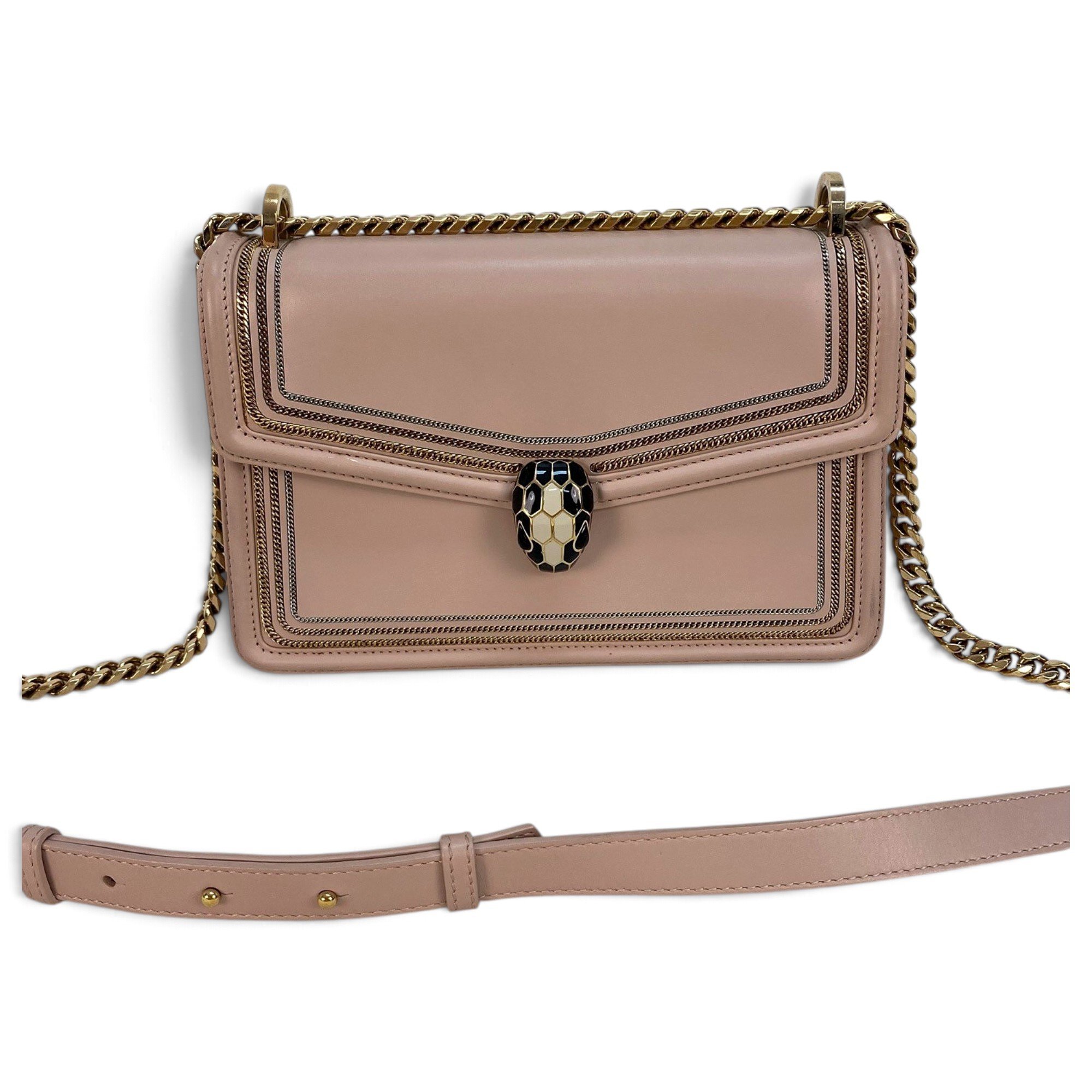 Serpenti leather handbag