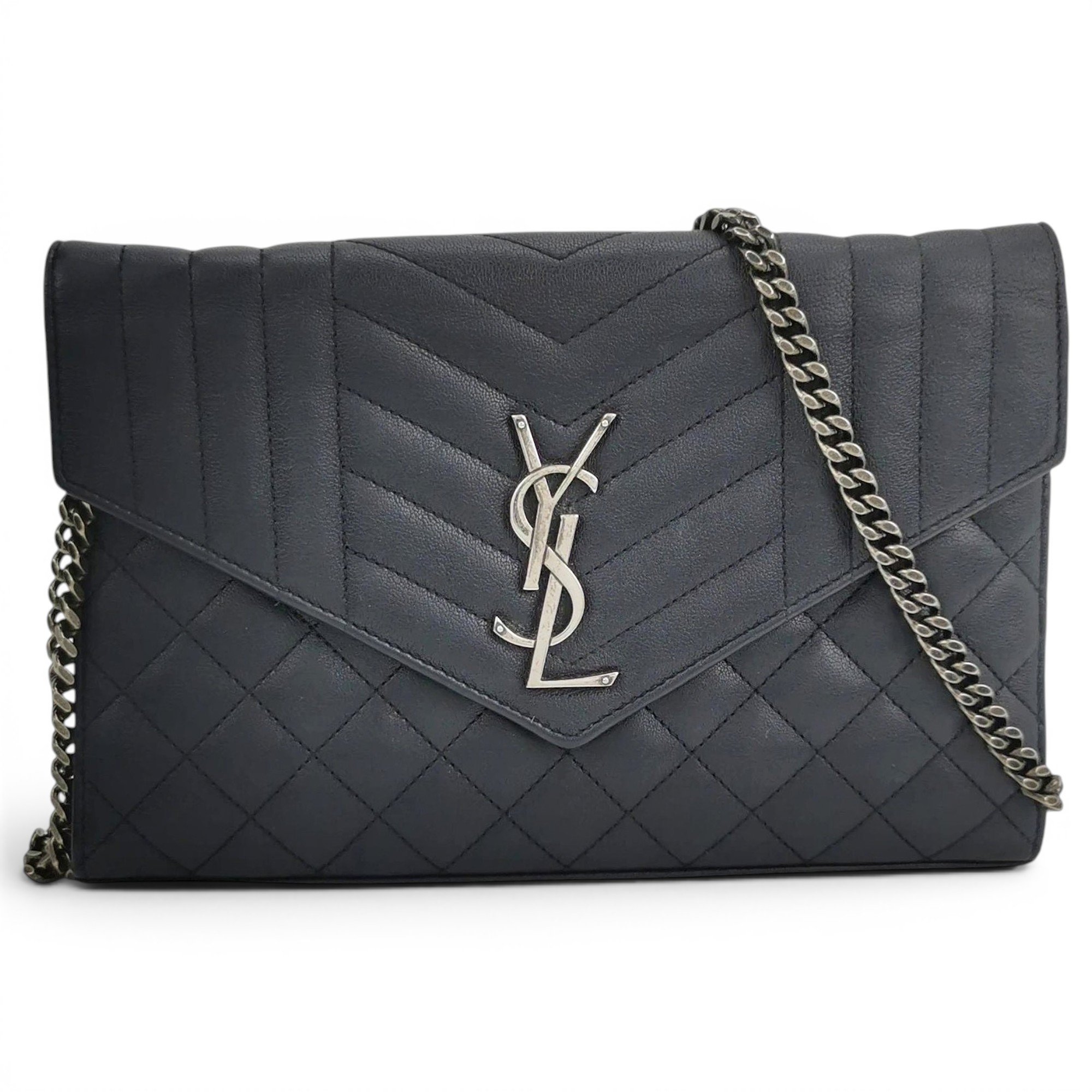 Envelope leather handbag