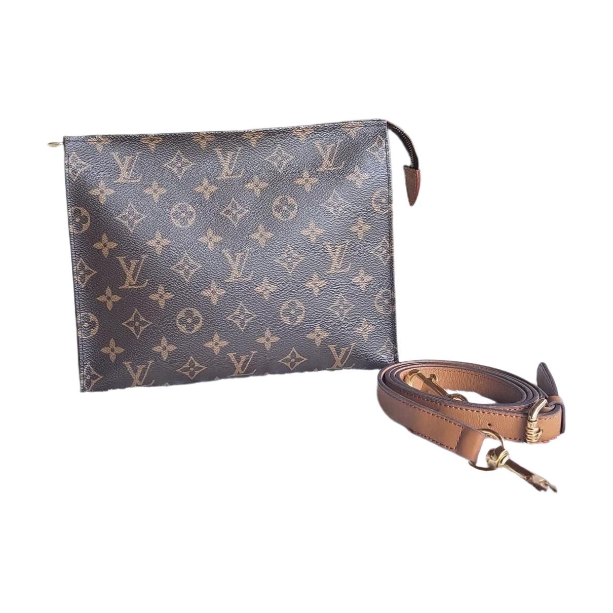 Leather clutch bag