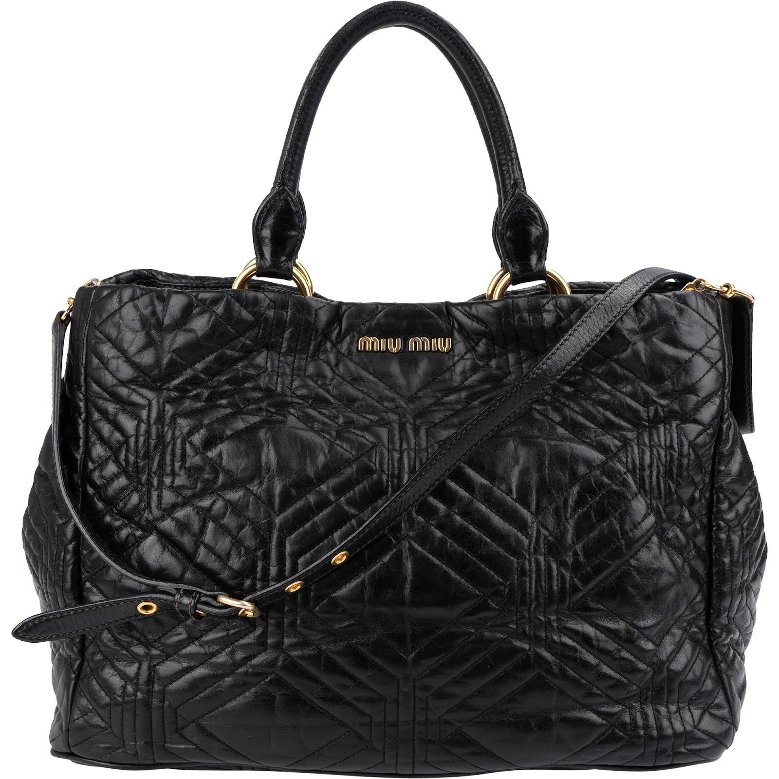 Matelassé leather handbag