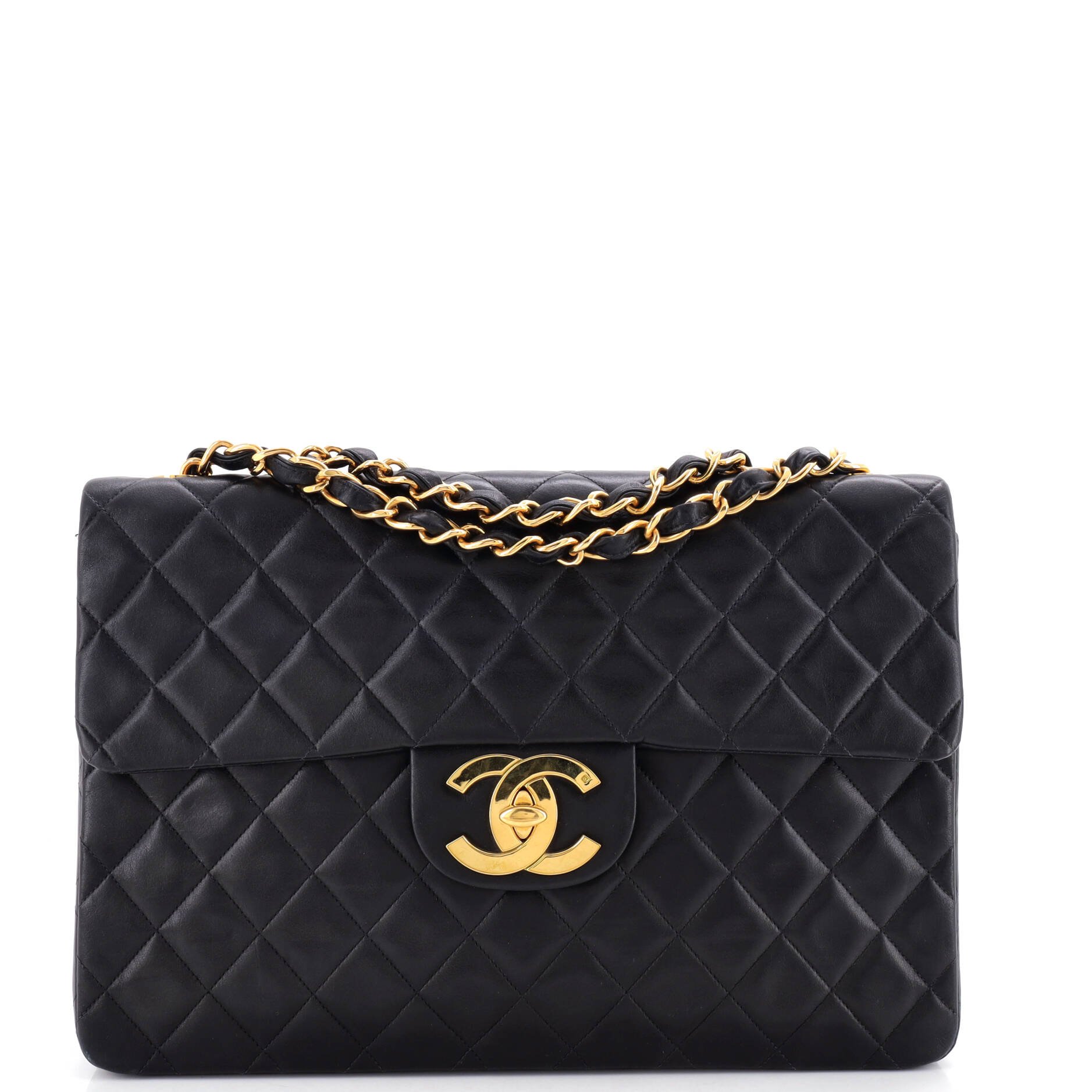 Vintage Classic Single Flap Bag Quilted Lambskin Maxi