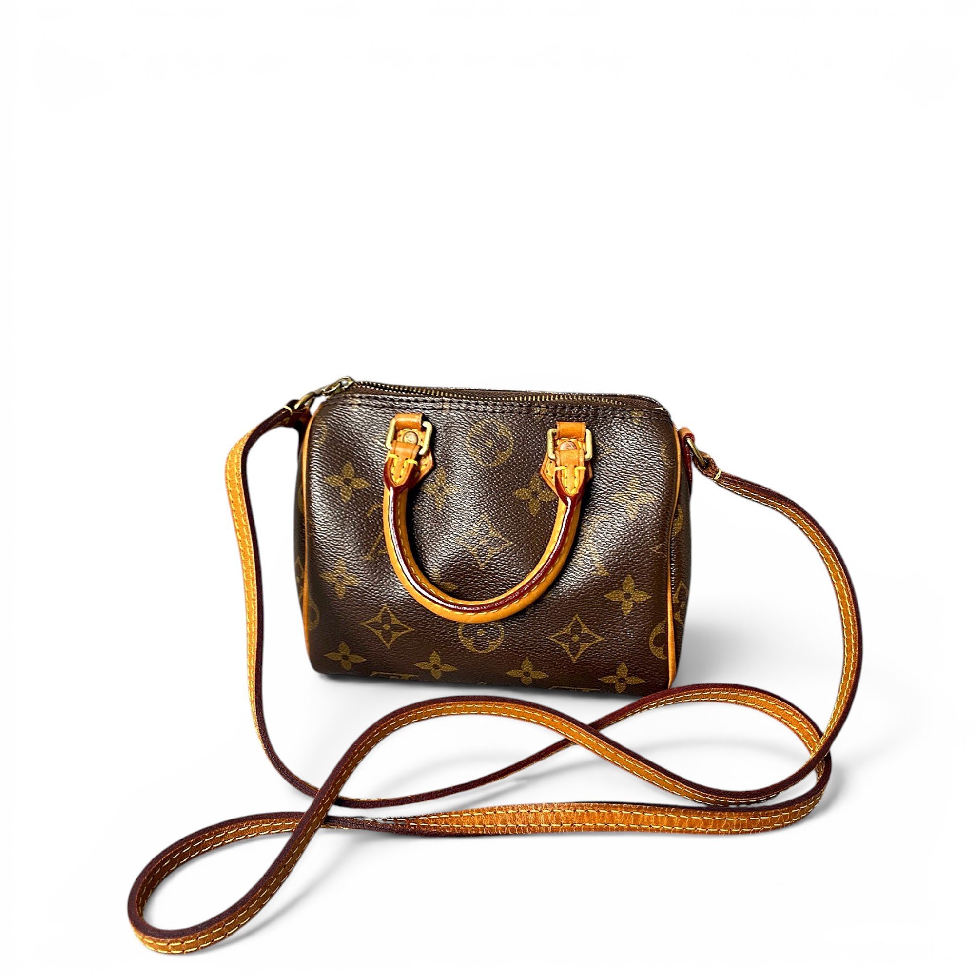 Louis Vuitton Nano Speedy / Mini HL leather crossbody bag