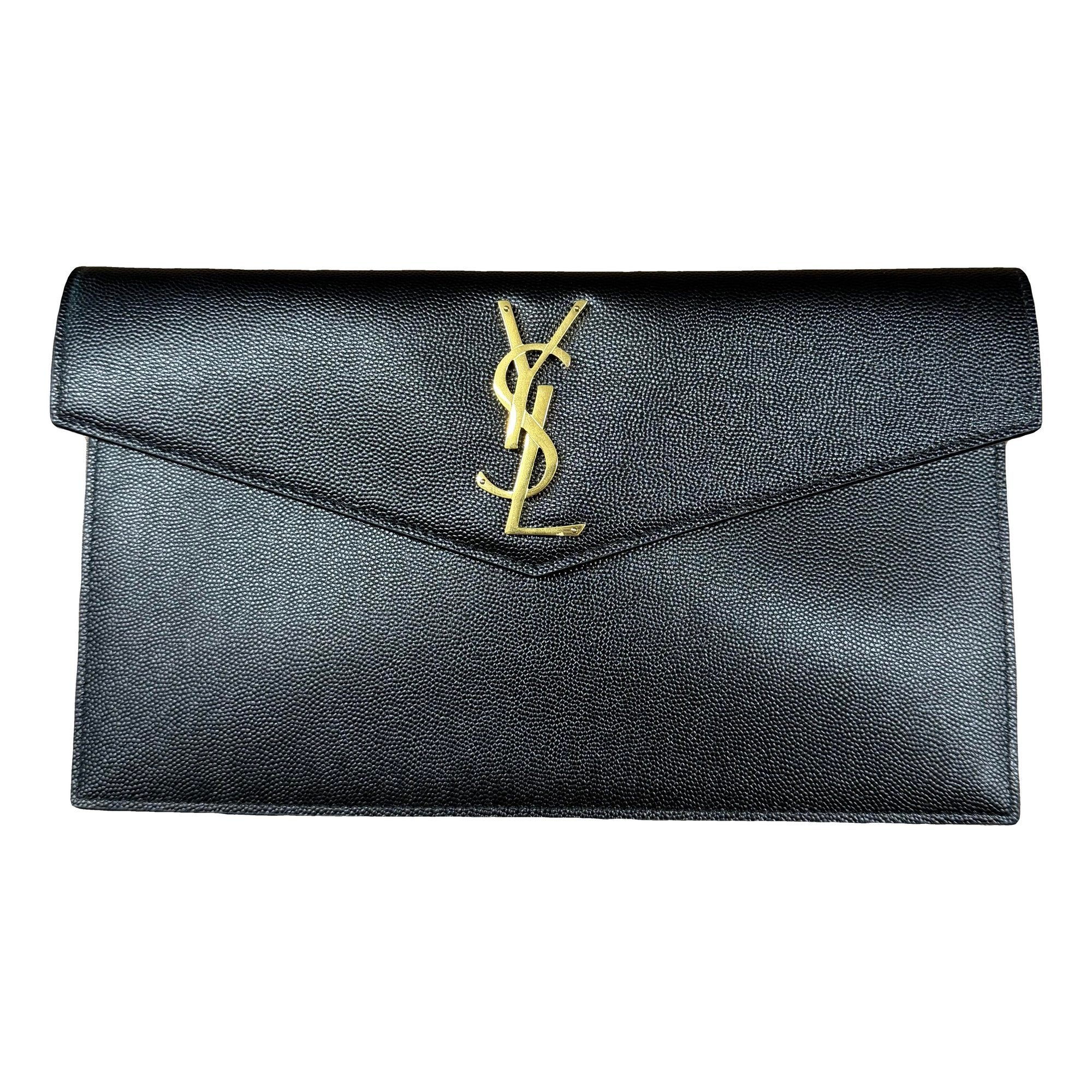 Uptown leather clutch bag