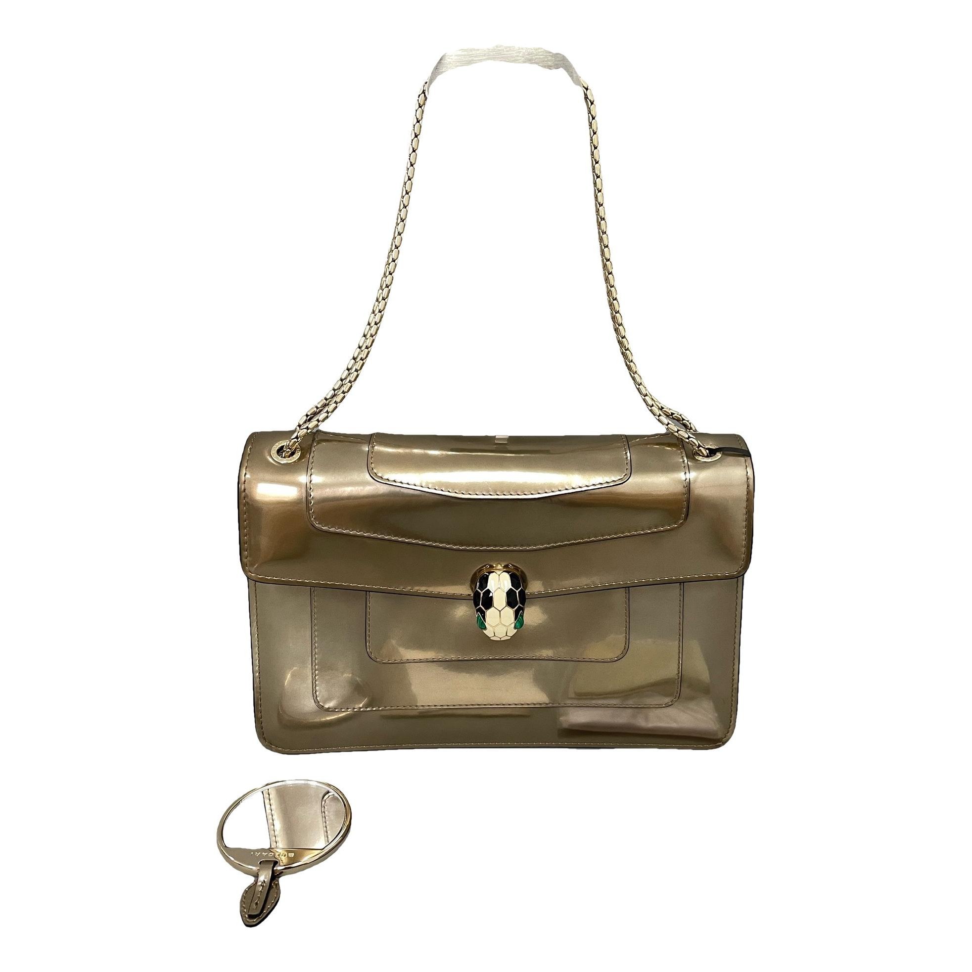 Serpenti patent leather handbag