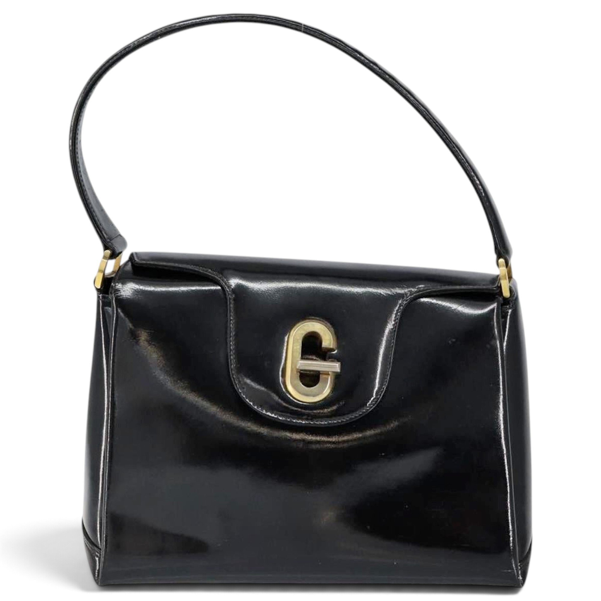 Patent leather handbag
