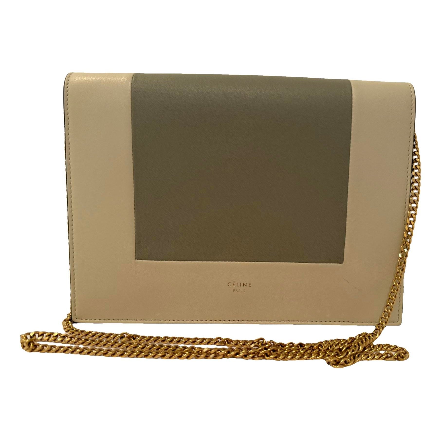 Leather clutch bag