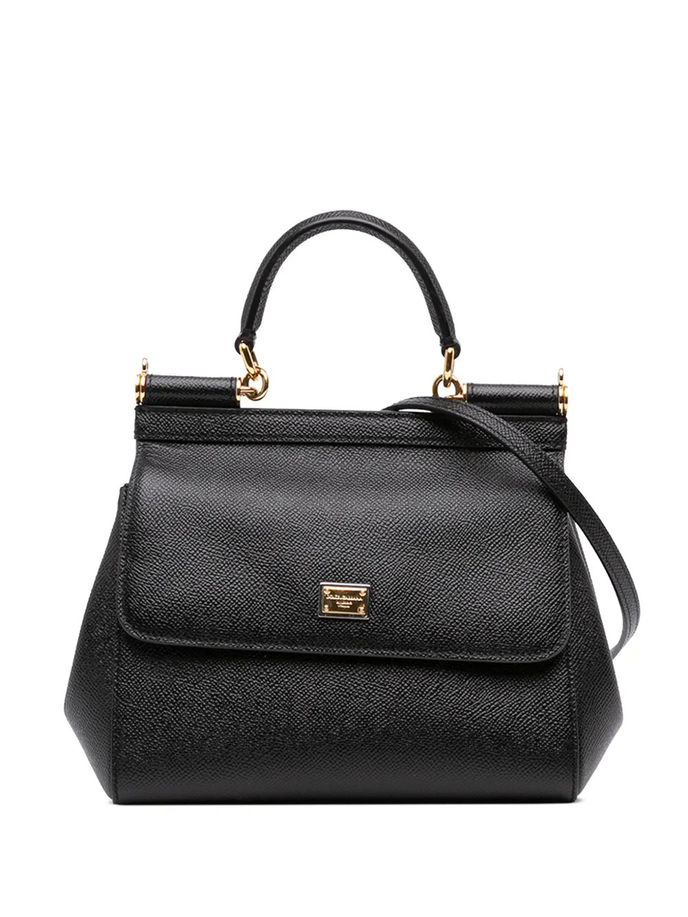 Dolce & Gabbana 2000-2026 Small Dauphine Calfskin Miss Sicily satchel
