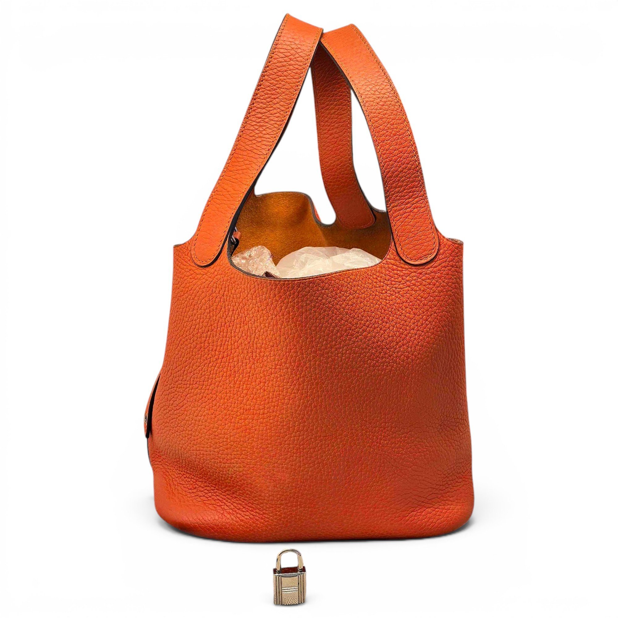 Picotin leather tote