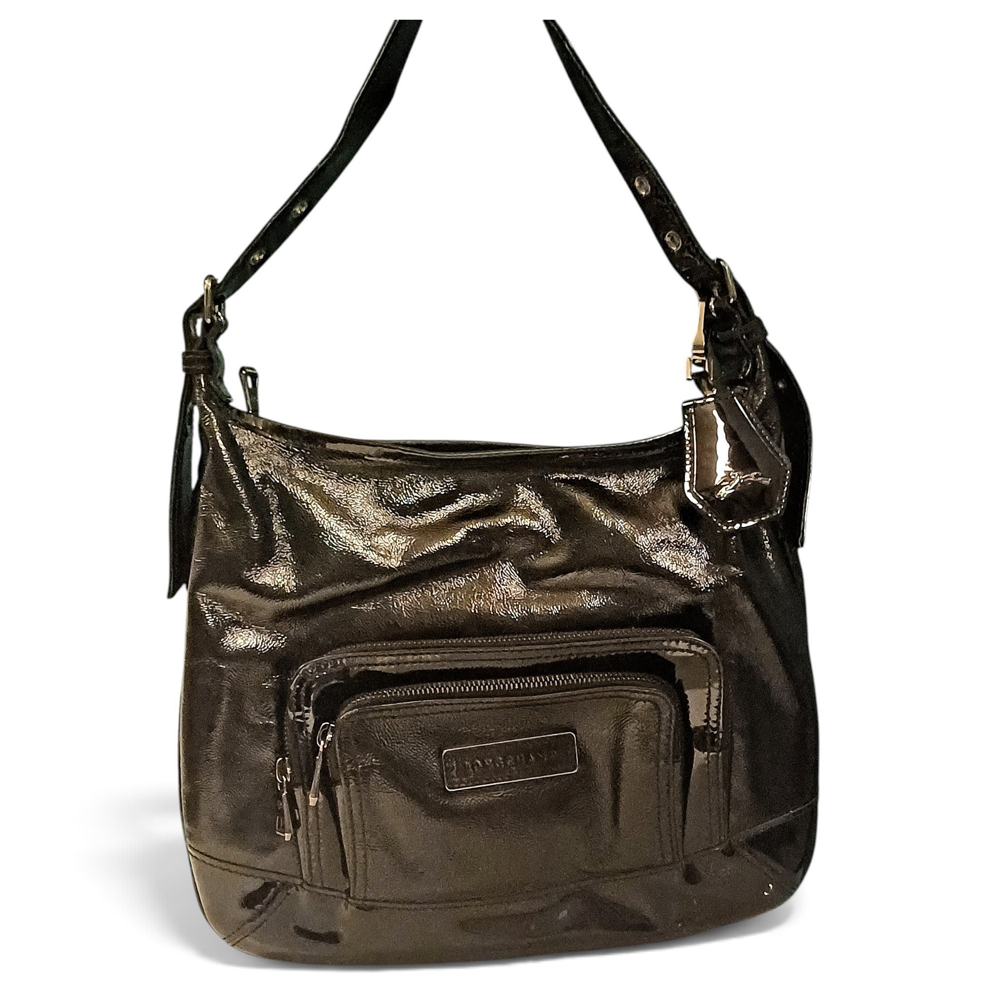 Longchamp Balzane patent leather crossbody bag