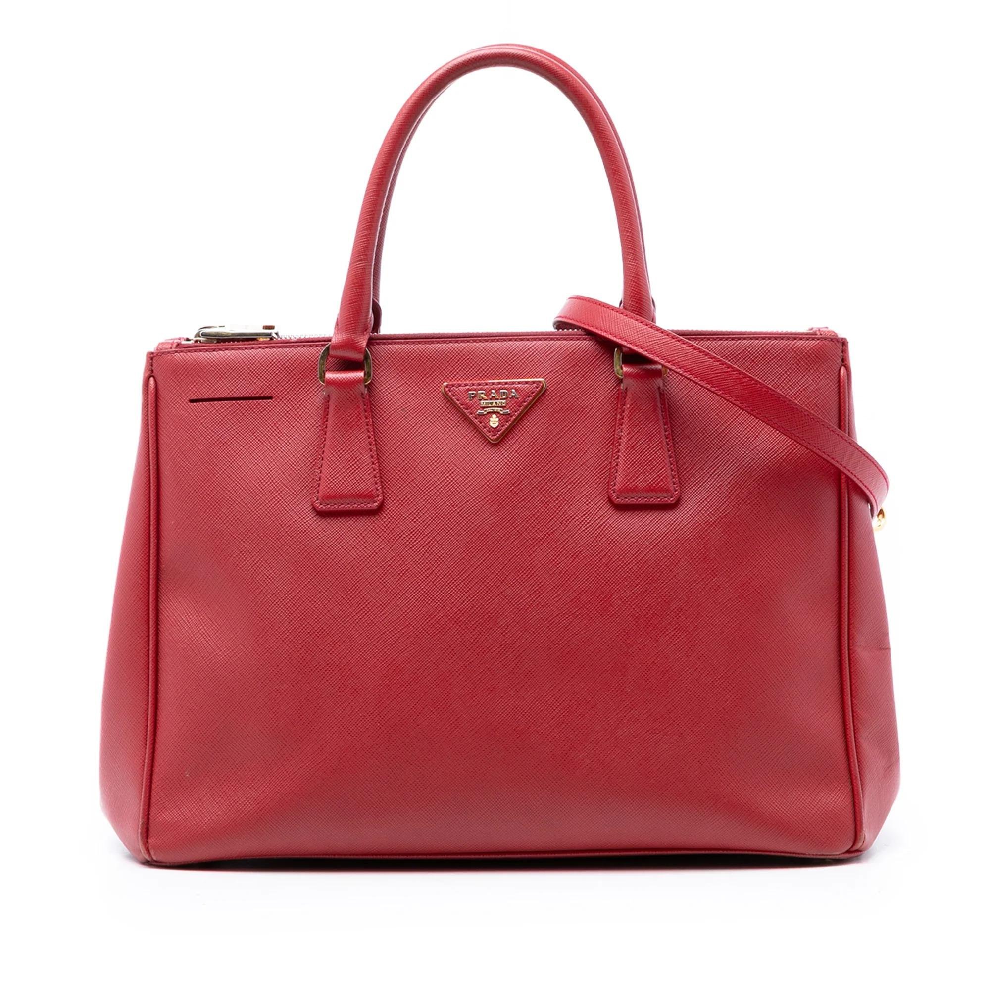 Double leather satchel