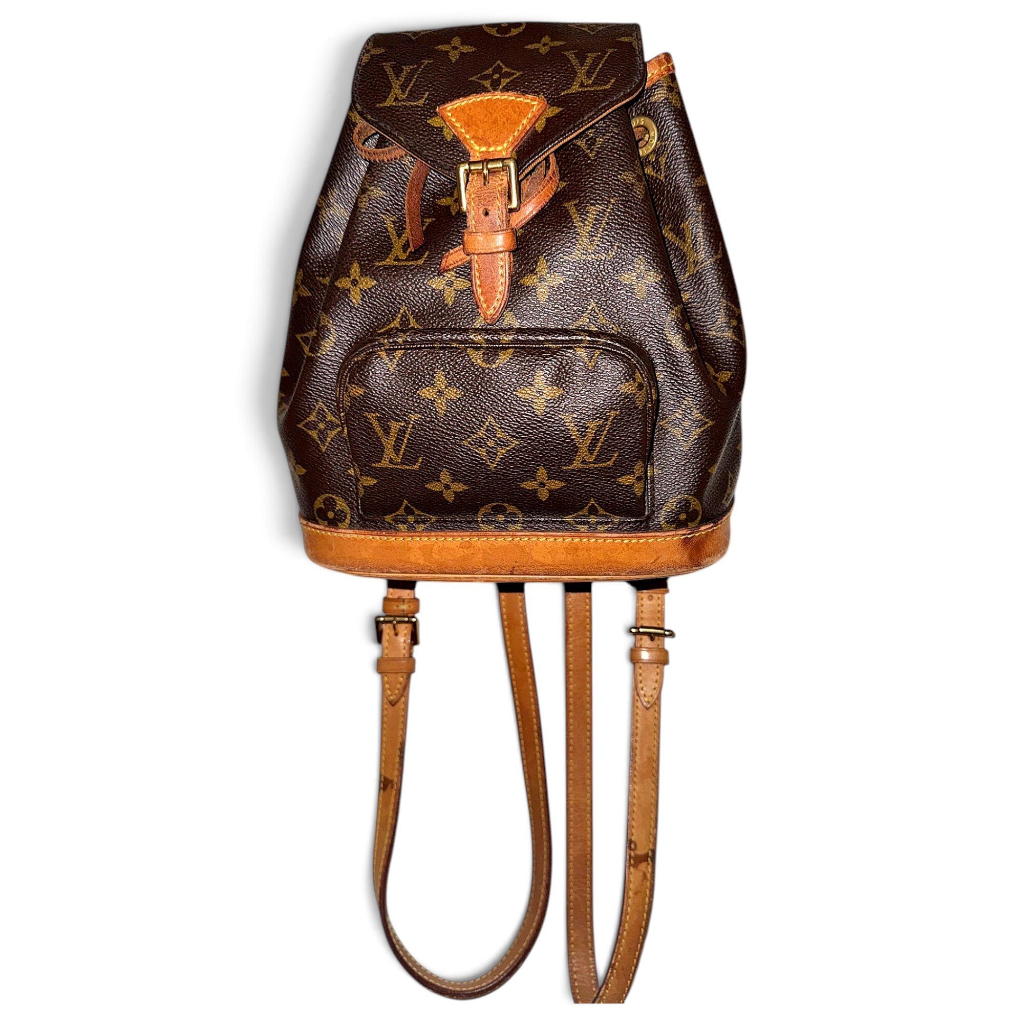 Montsouris Vintage leather backpack