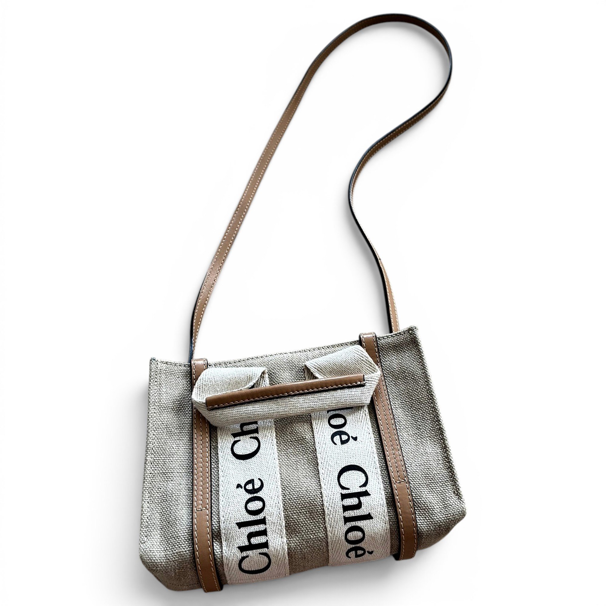 Woody leather tote