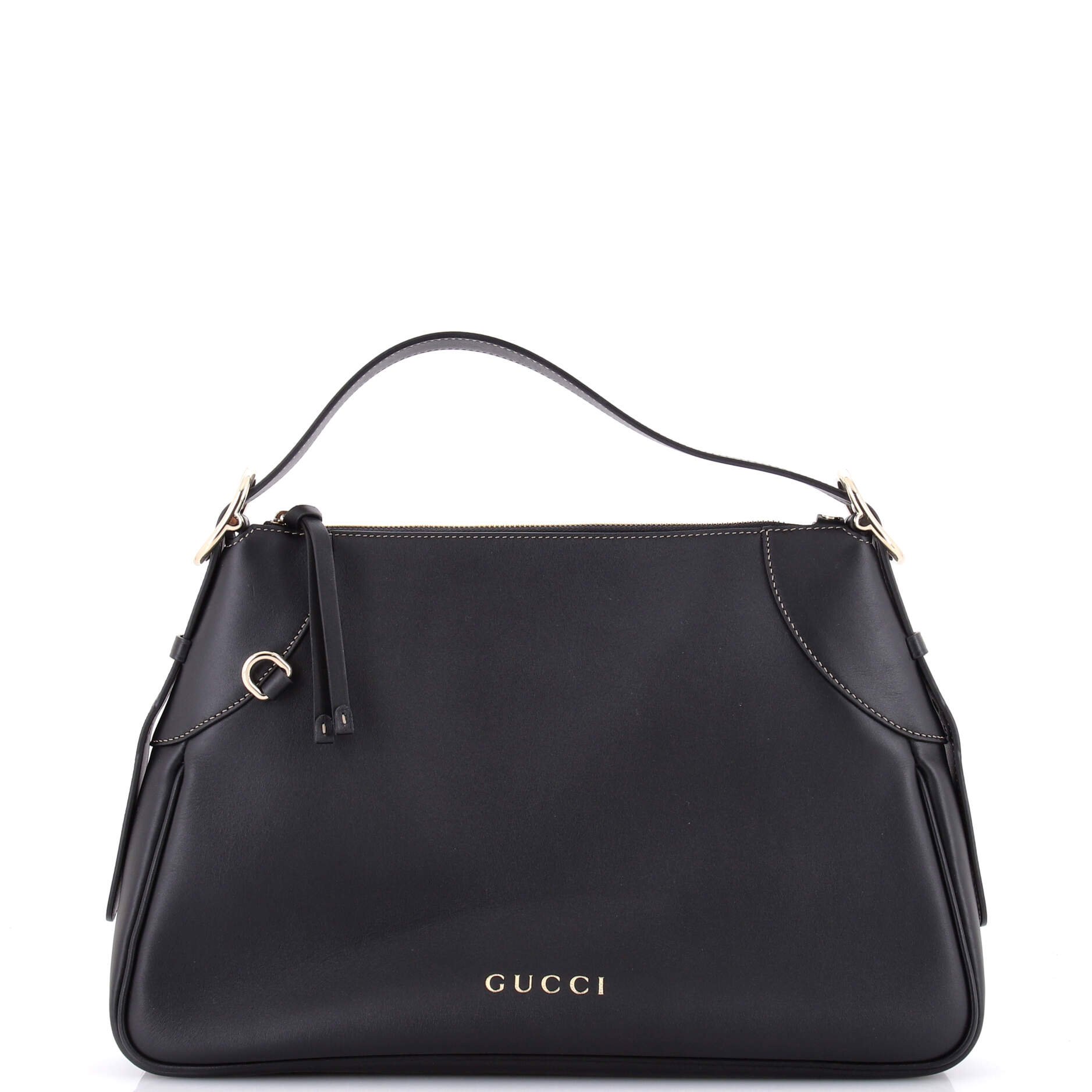 Emblem Shoulder Bag Leather Medium