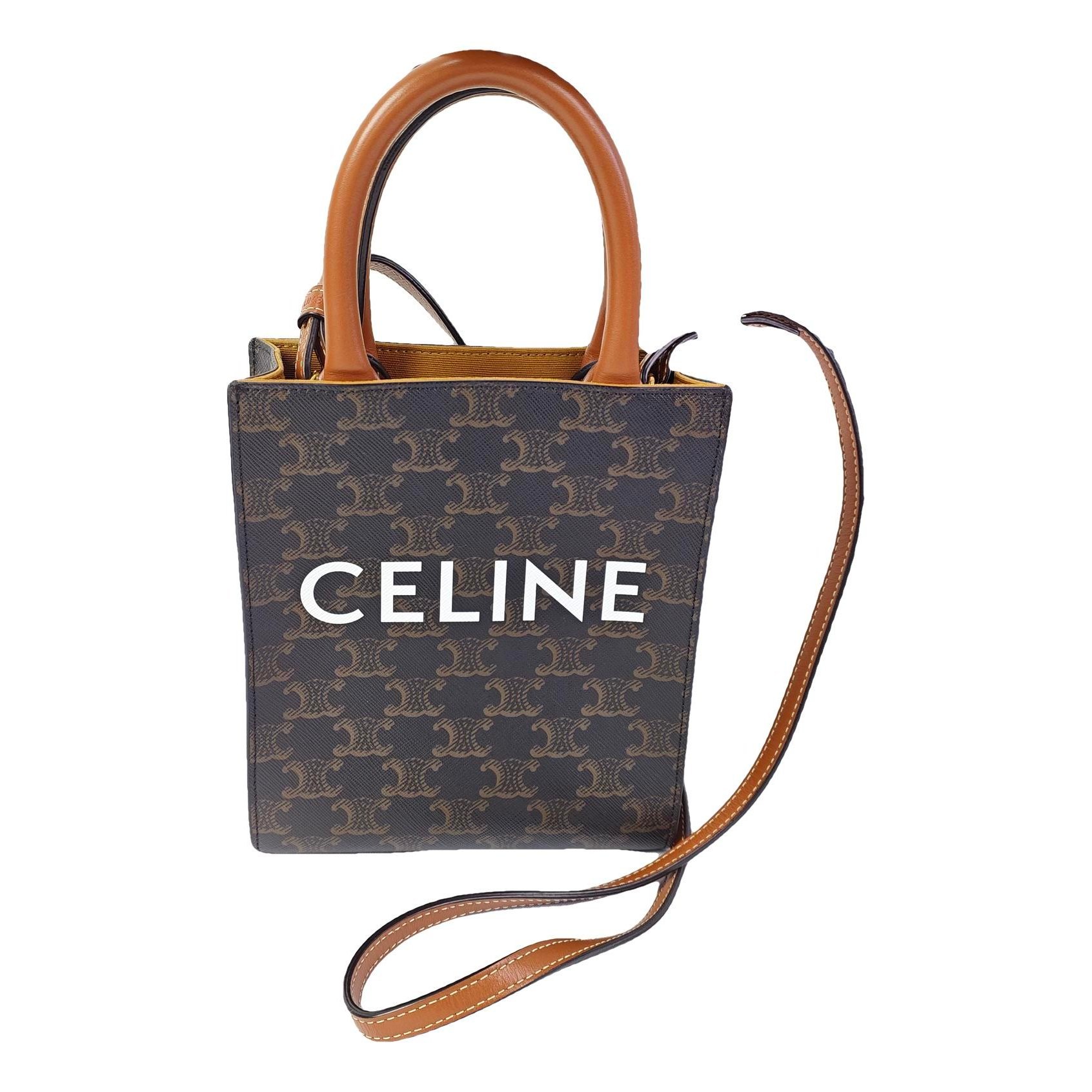 Cabas Vertical leather handbag