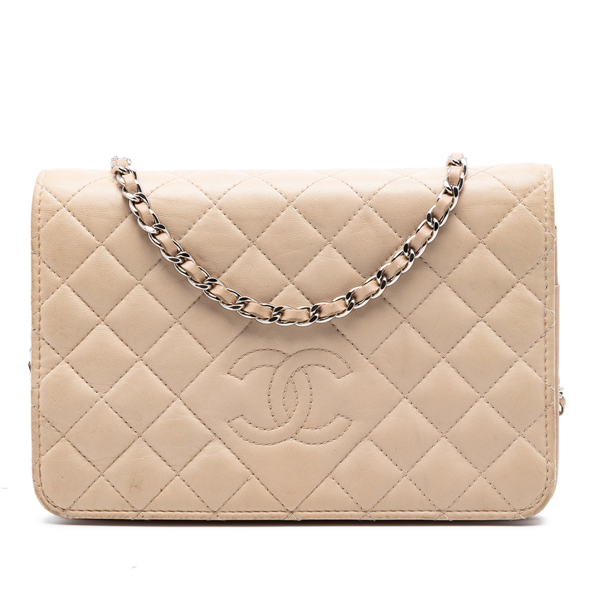 Wallet On Chain leather handbag