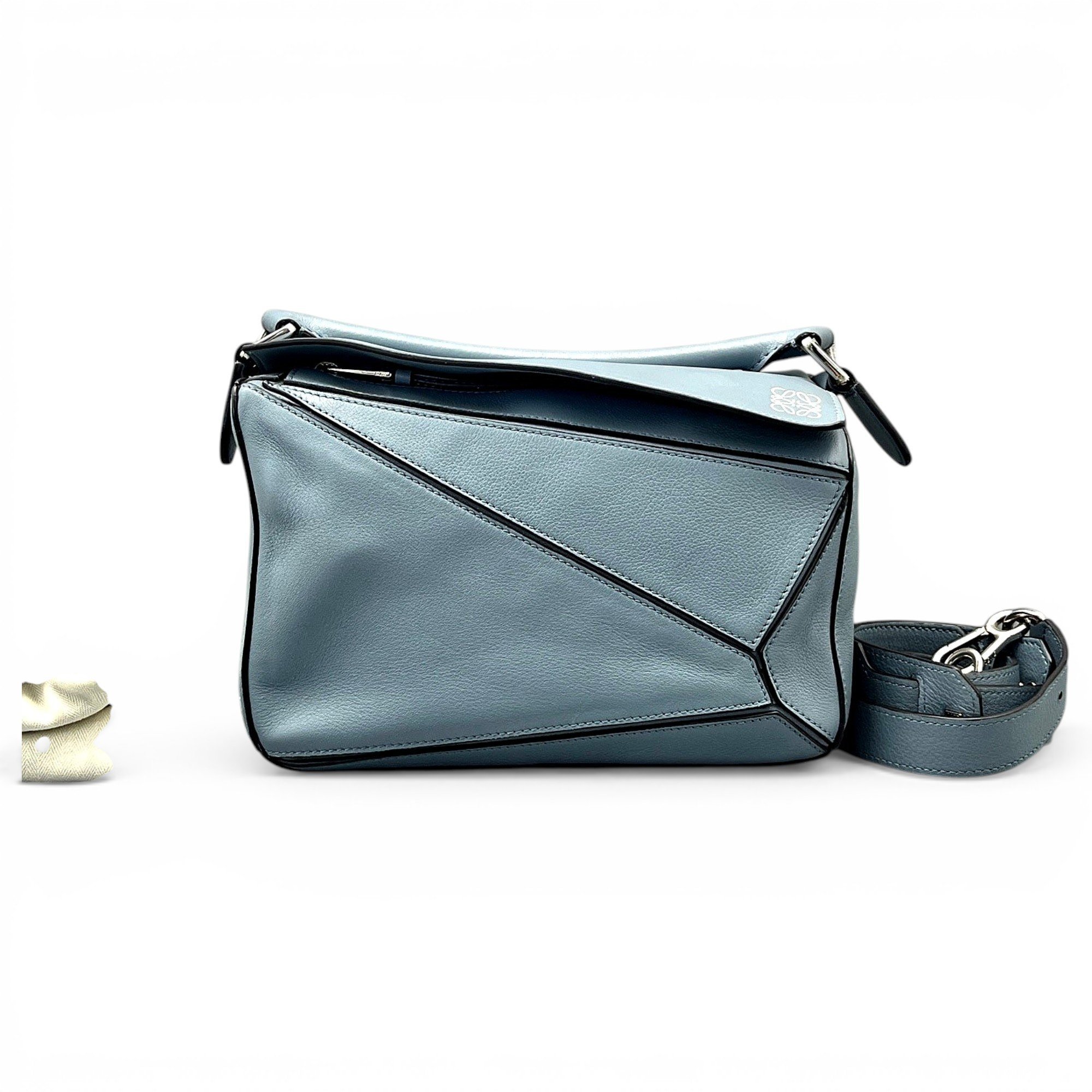 Puzzle leather handbag