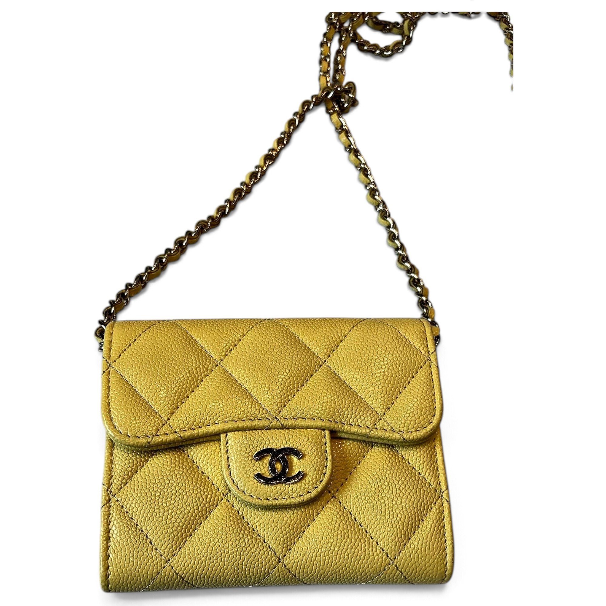 Wallet On Chain leather crossbody bag