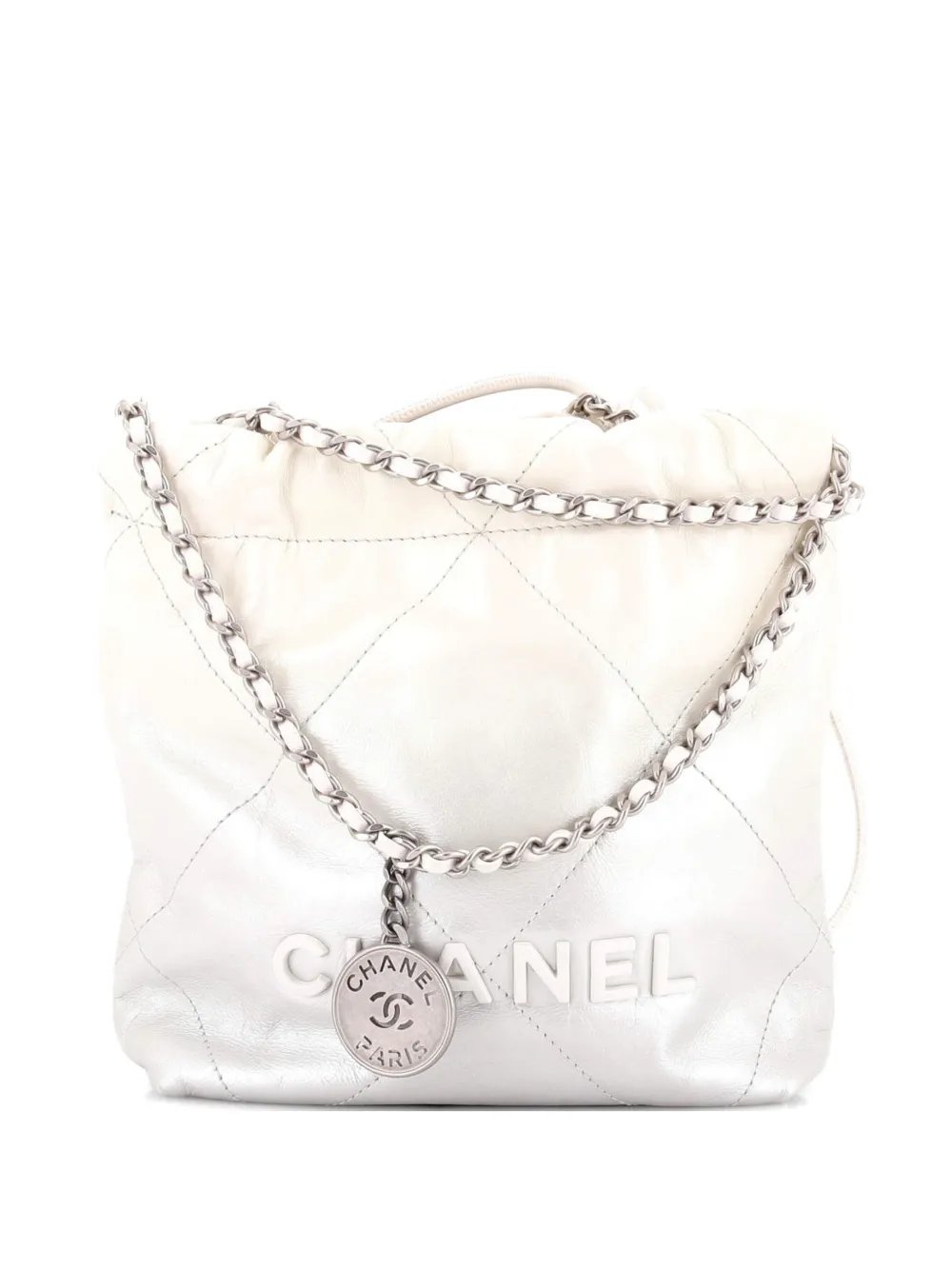 22 Chain Hobo Quilted Metallic Degrade Calfskin Mini crossbody bag