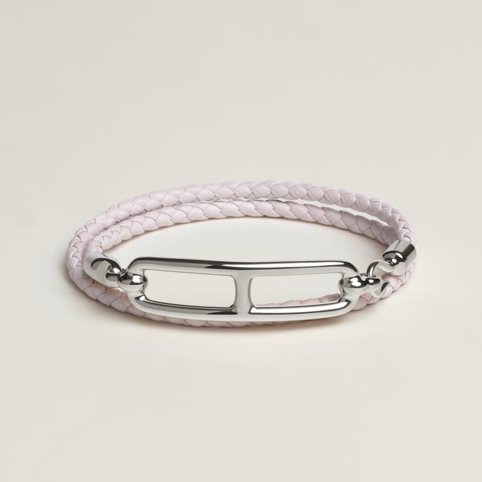 Mauve Pâle Roulis Double Tour Bracelet
